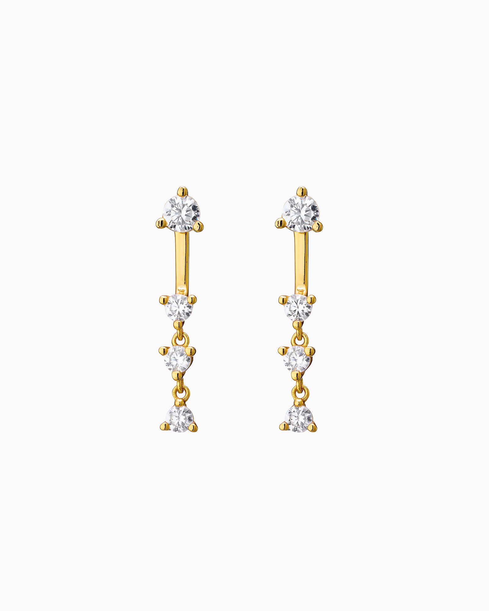 Elevate 14k Gold Vermeil Cubic Zirconia Drop Ear Jacket