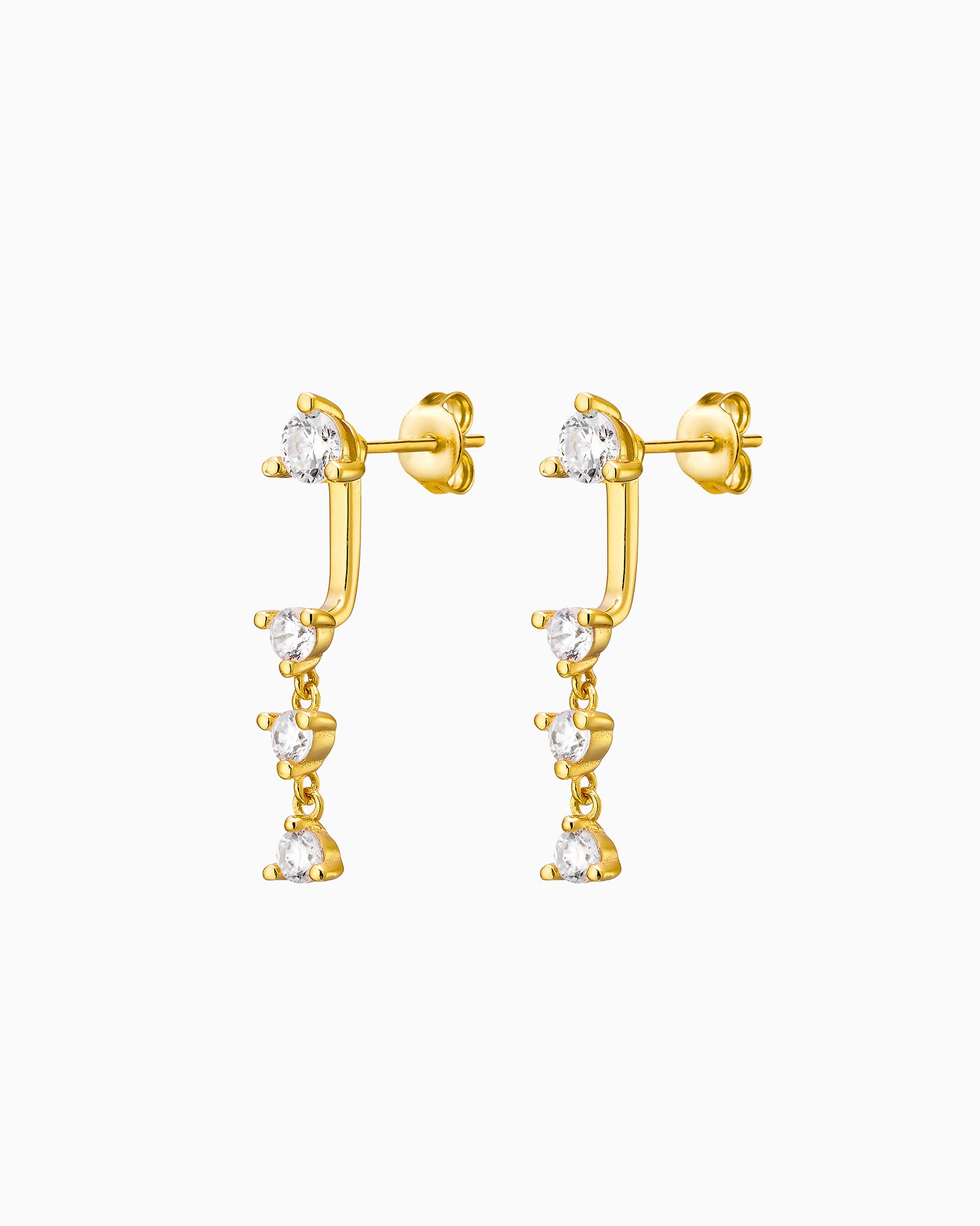 Elevate 14k Gold Vermeil Cubic Zirconia Drop Ear Jacket