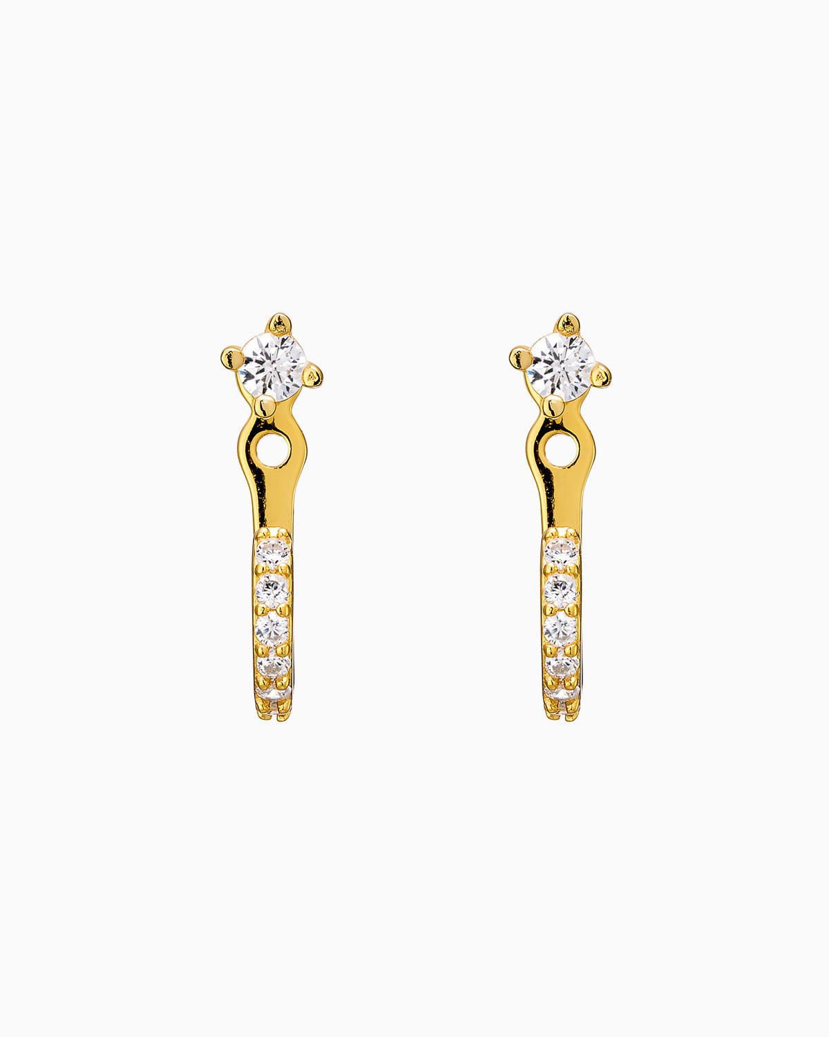 Elevate 14k Gold Vermeil Cubic Zirconia Hook Ear Jacket