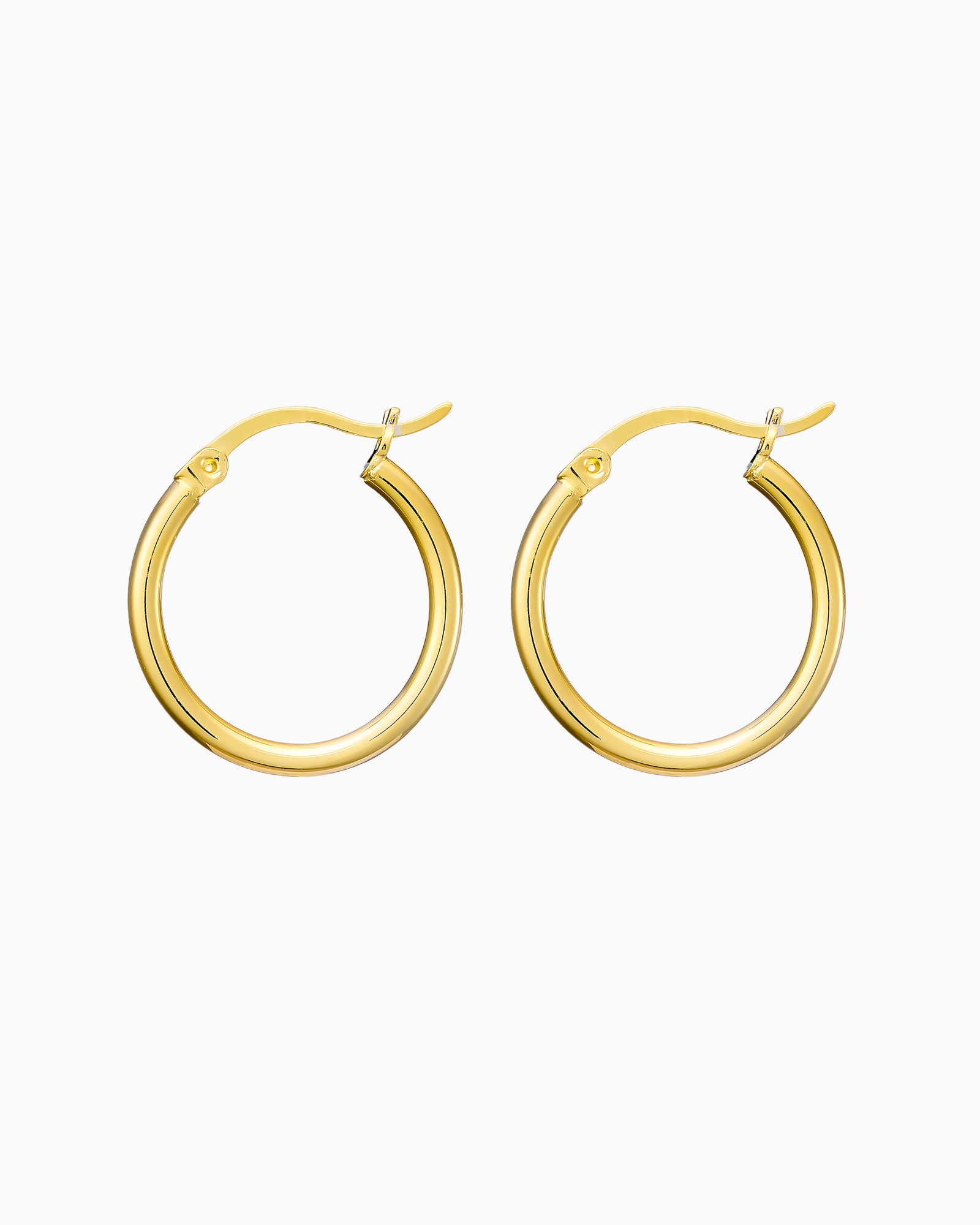 Icon 14K Gold Vermeil Plain 20mm Hoop Earrings