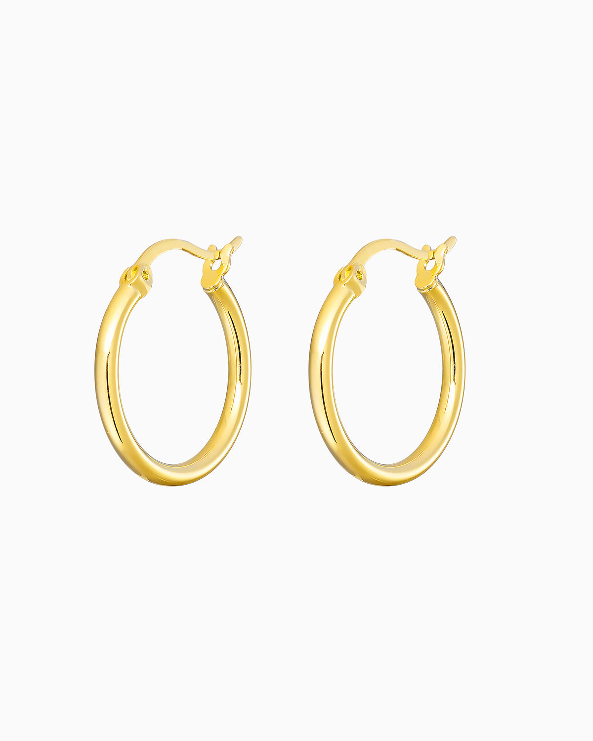 Icon 14K Gold Vermeil Plain 20mm Hoop Earrings