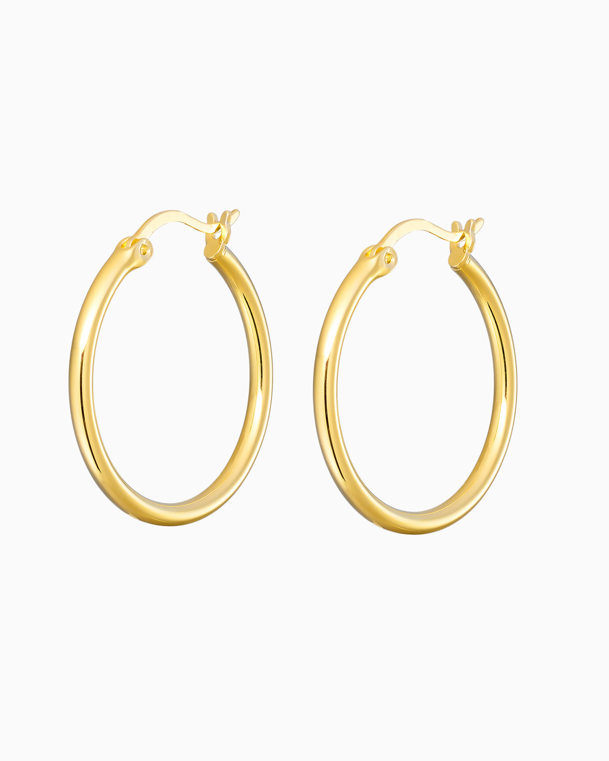Icon 14K Gold Vermeil Plain 25mm Hoop Earrings