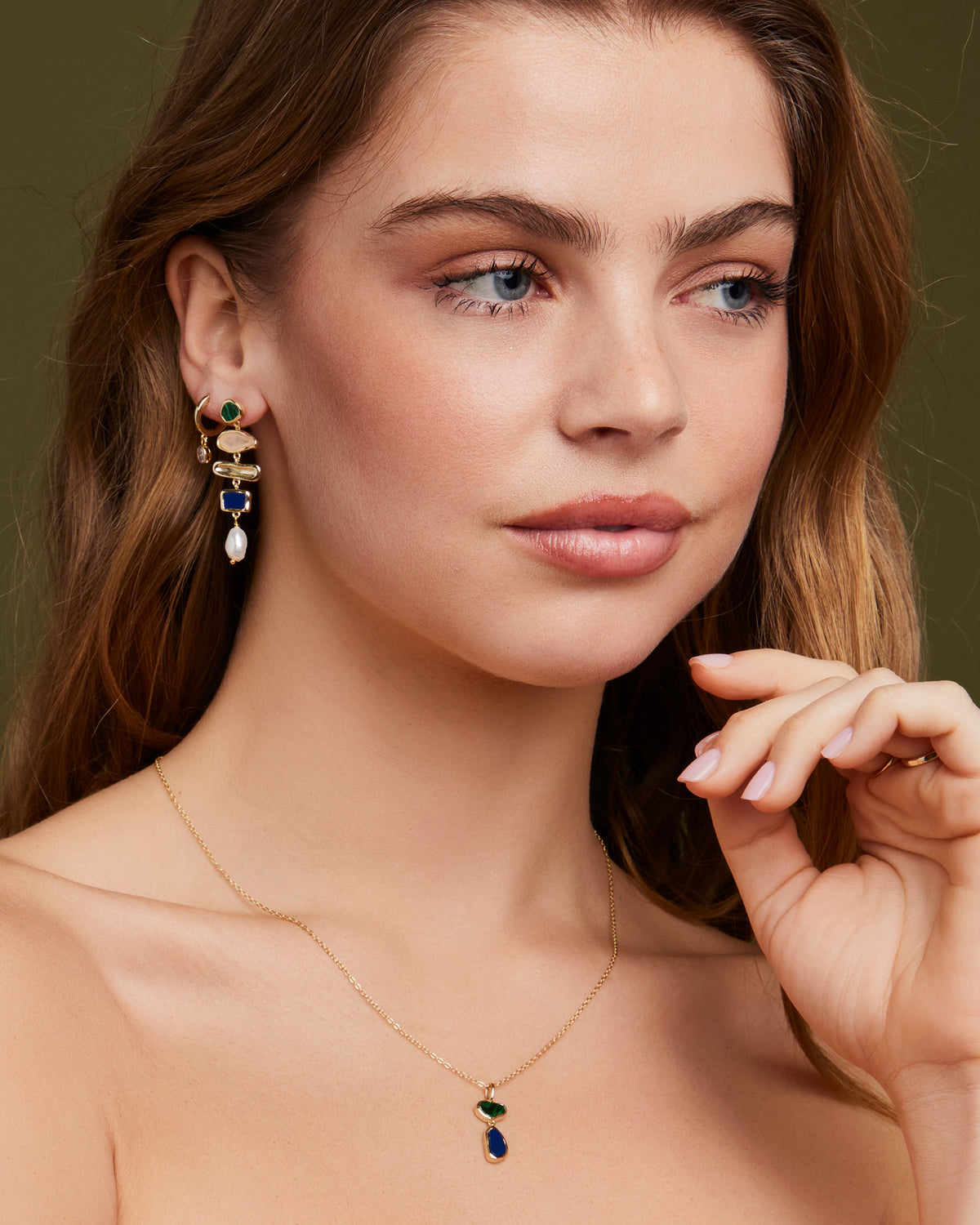 Lustre 14k Gold Vermeil Lavender Cubic Zirconia Round Drop Huggies