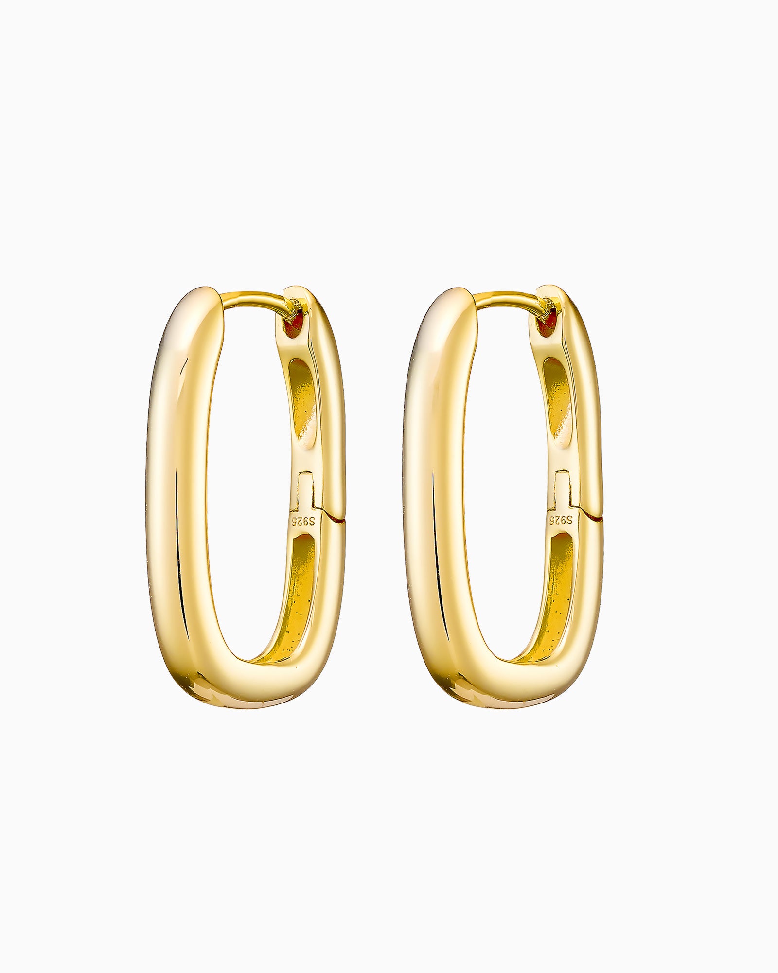 Icon 14k Gold Vermeil Plain Long Huggies