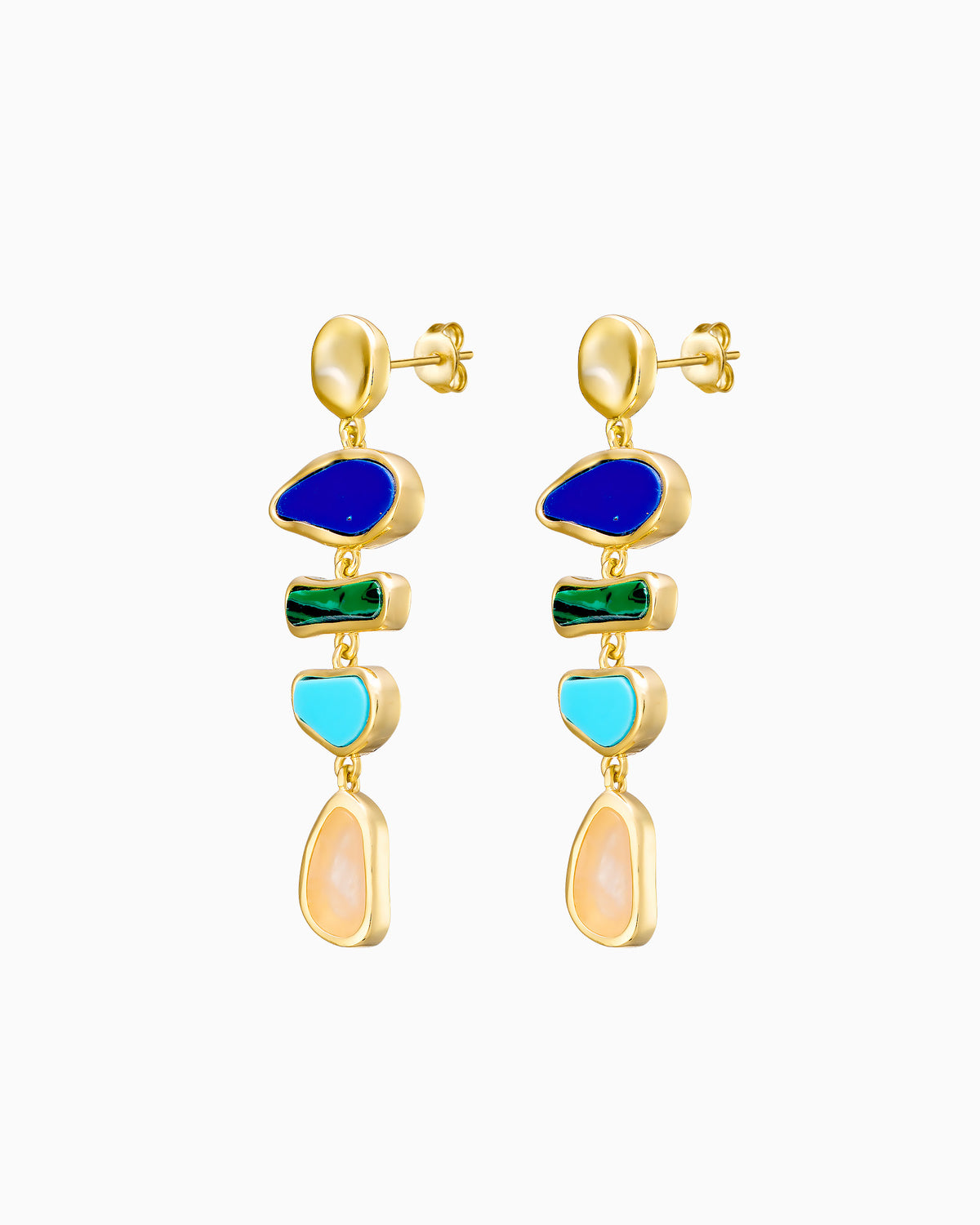 Prism 14k Gold Vermeil Multistone Drop Earring