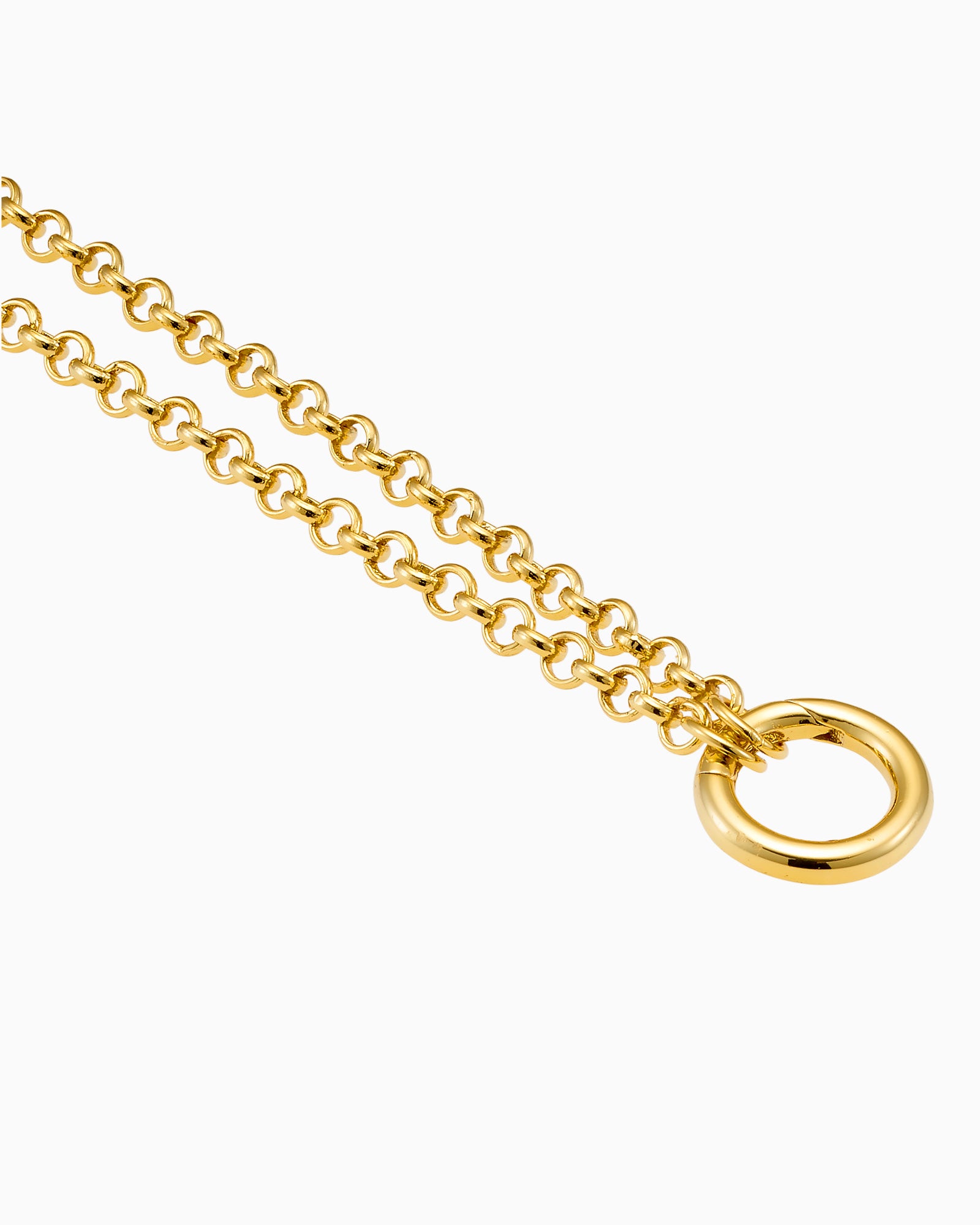Charmed 14k Gold Vermeil 'O' Thick Charm Necklace