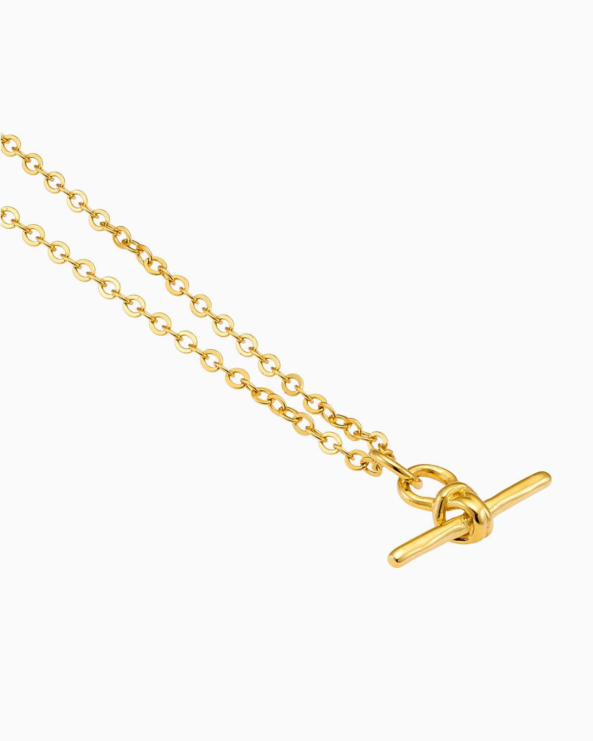 Lustre 14k Gold Vermeil Plain T-Bar Necklace