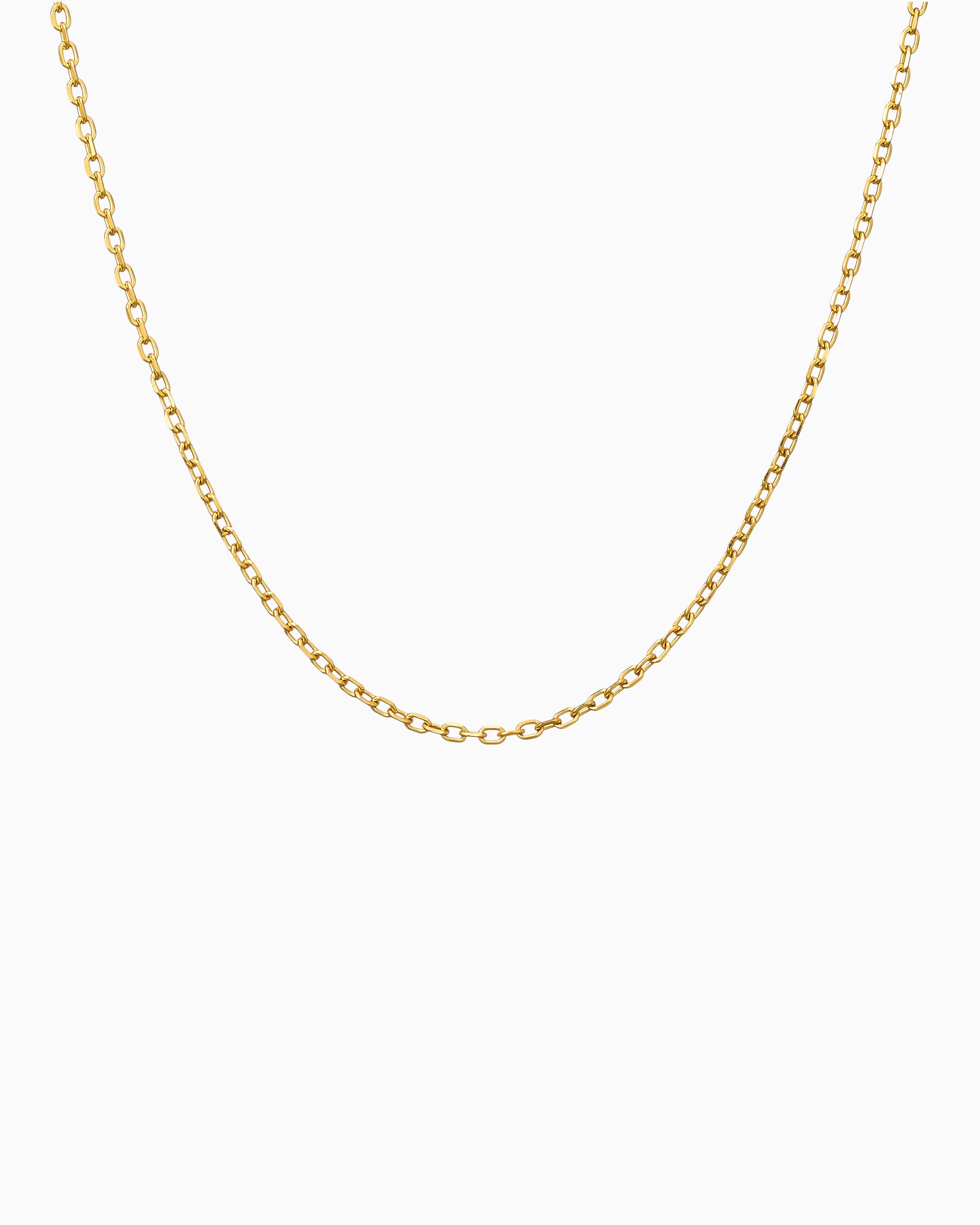 Icon 14k Gold Vermeil Plain Belcher Chain Necklace