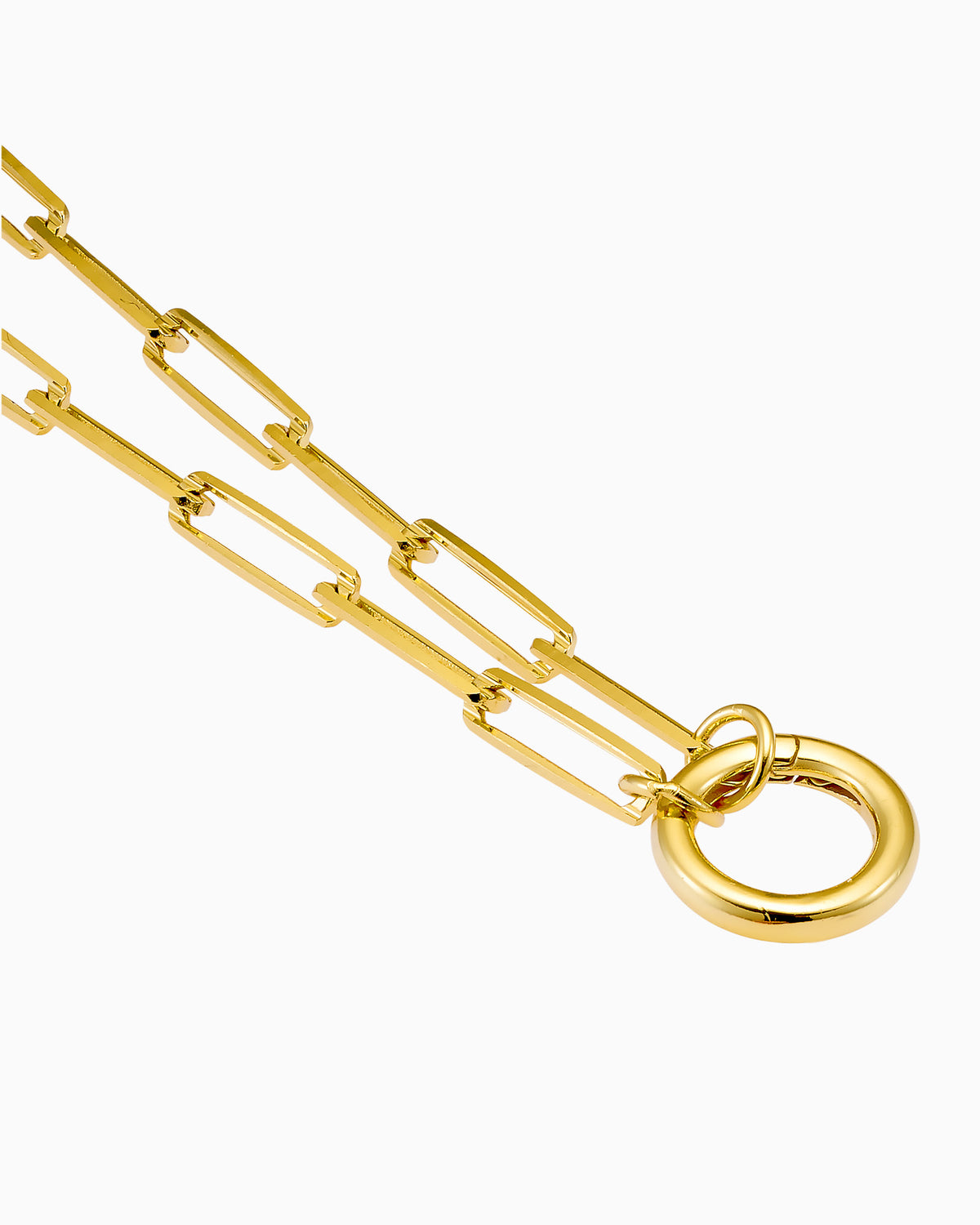 Charmed 14k Gold Vermeil Paper Clip 'O' Link Necklace 50cm