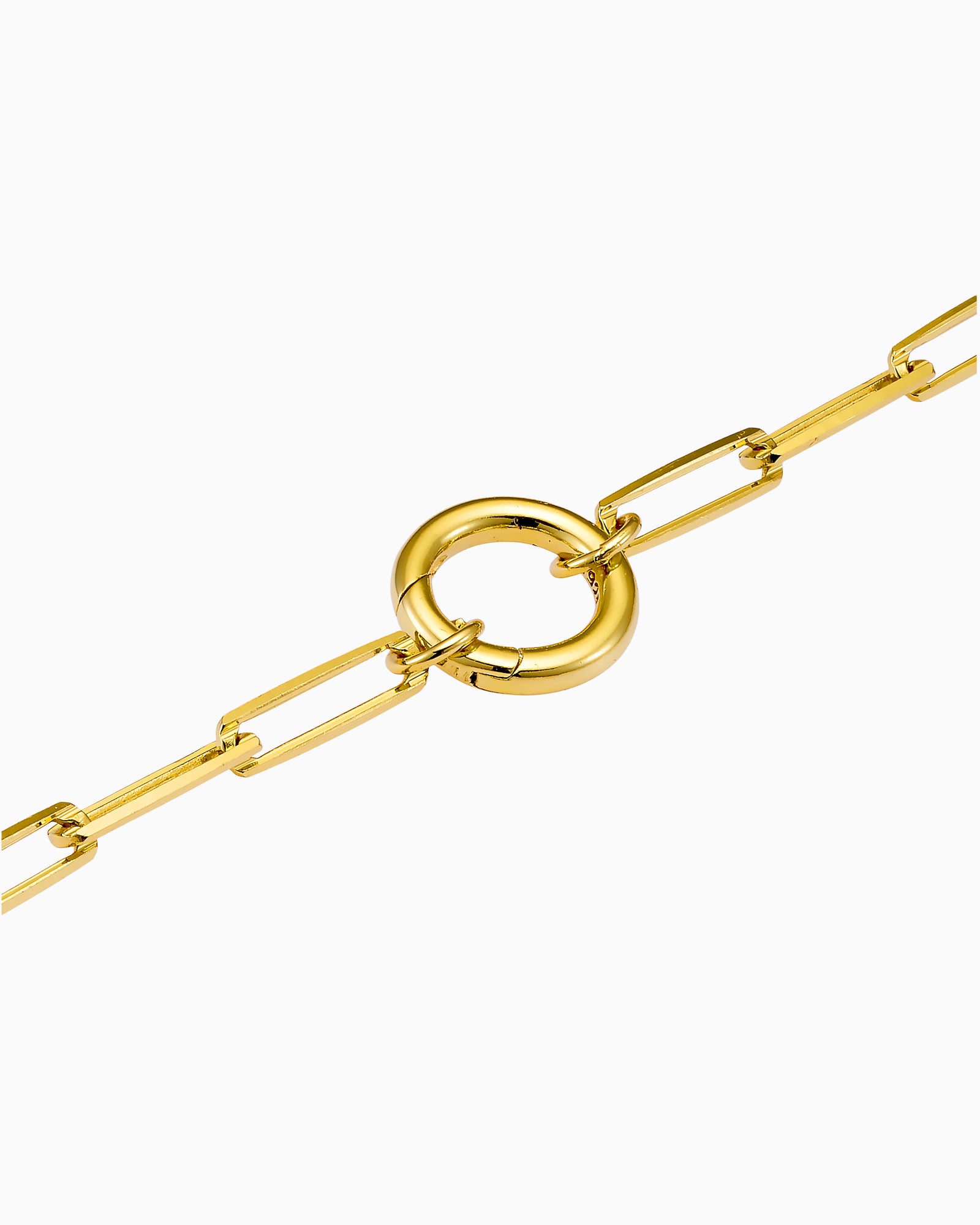 Charmed 14k Gold Vermeil Paper Clip 'O' Link Necklace 50cm