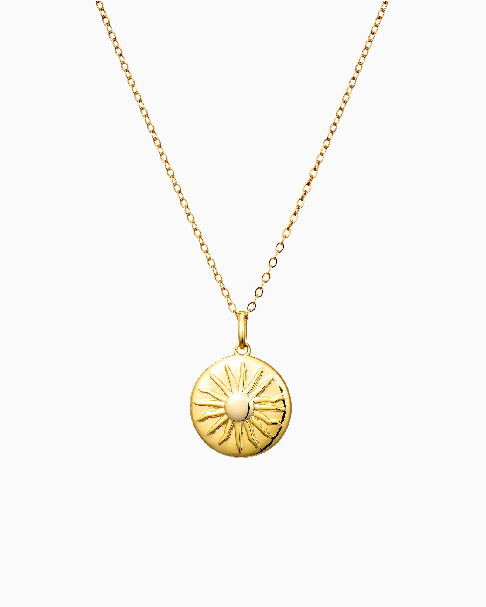 Lustre 14k Gold Vermeil Medallion Sun Necklace