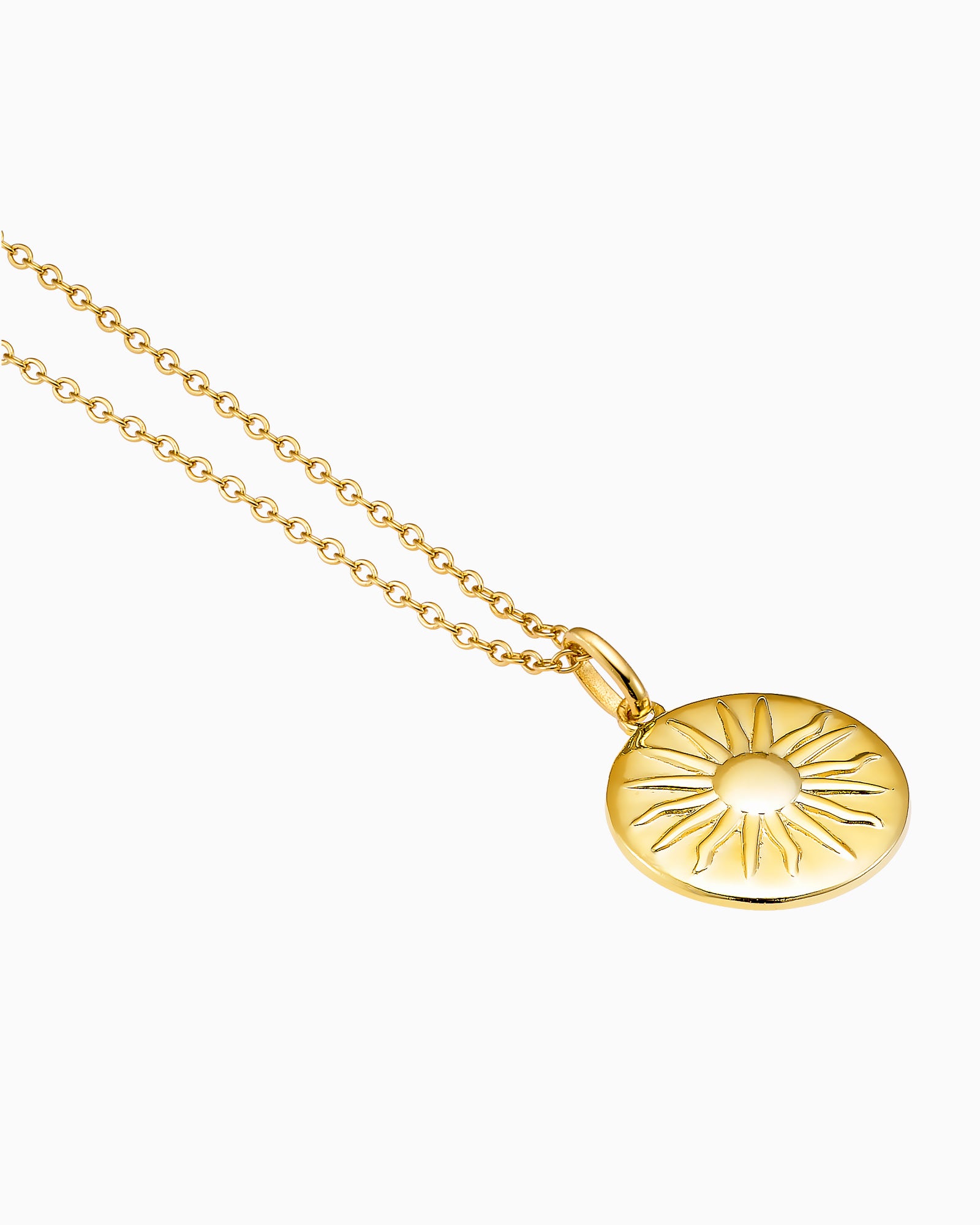 Lustre 14k Gold Vermeil Medallion Sun Necklace