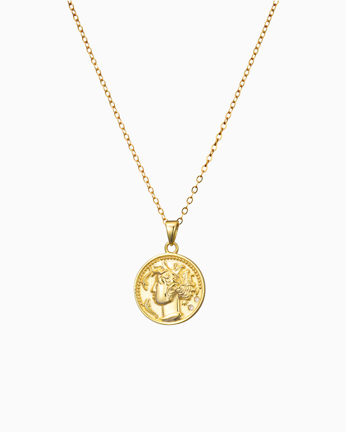Lustre 14k Gold Vermeil Medallion Empire Necklace