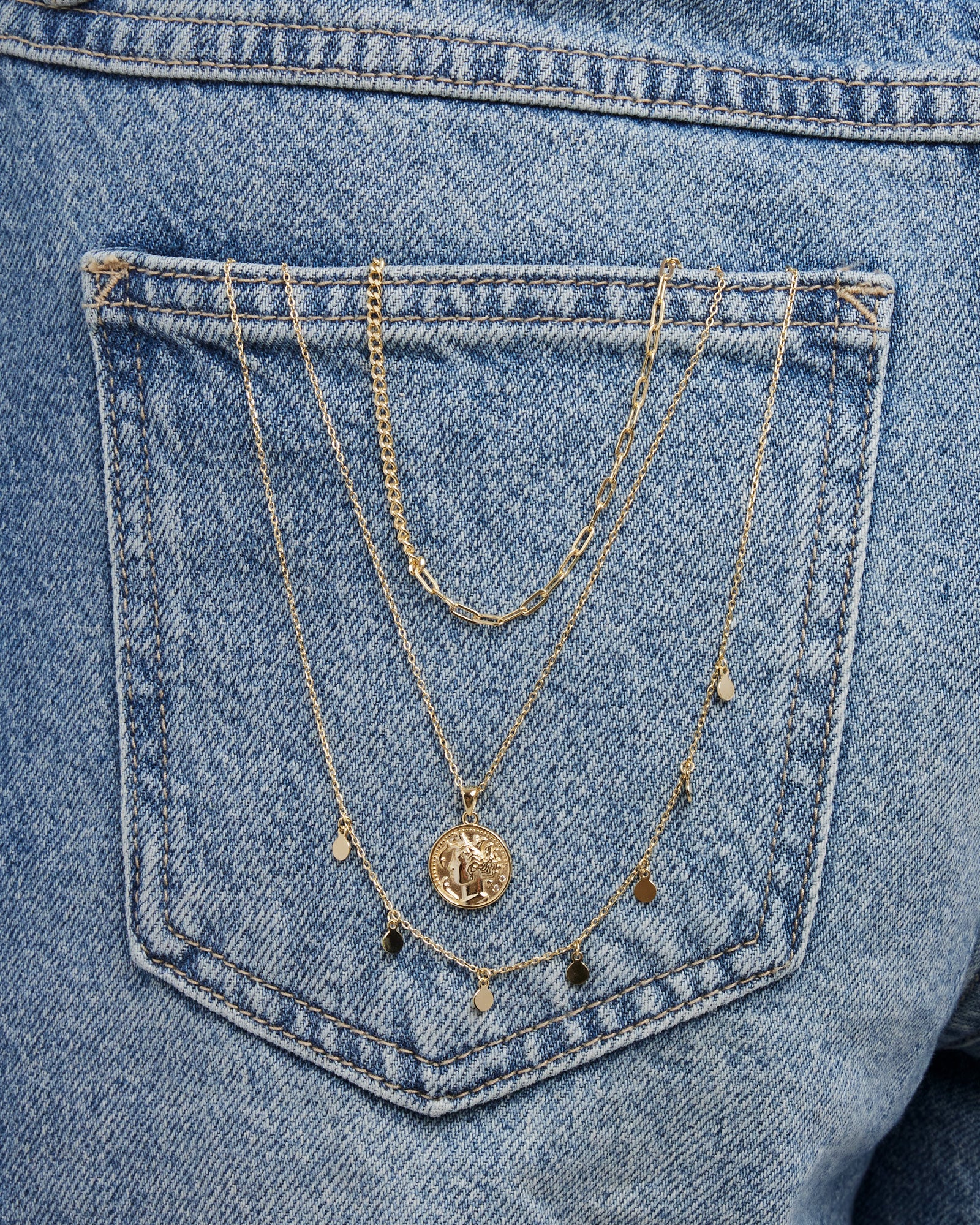 Lustre 14k Gold Vermeil Medallion Empire Necklace