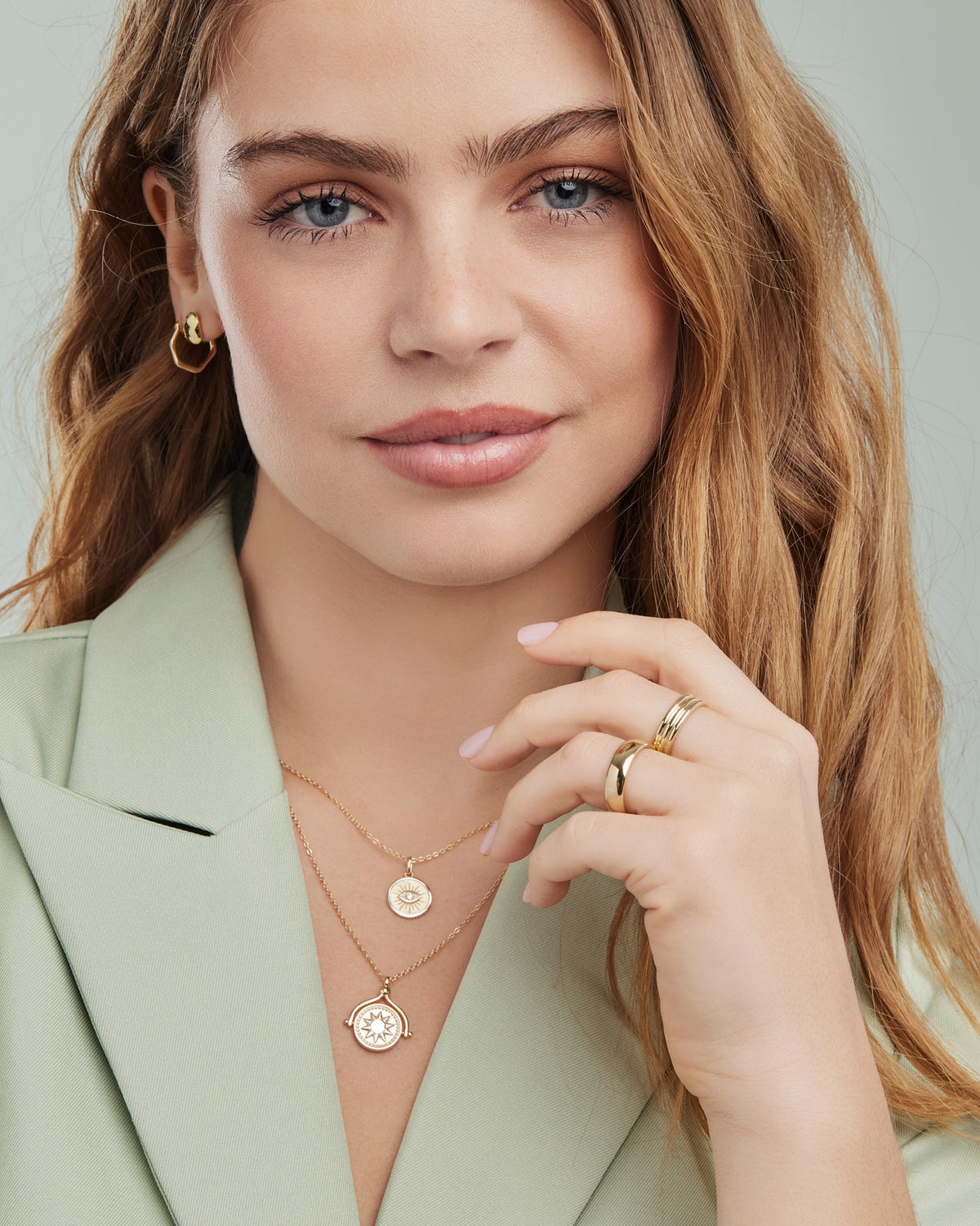 Lustre 14k Gold Vermeil Medallion Evil Eye Necklace