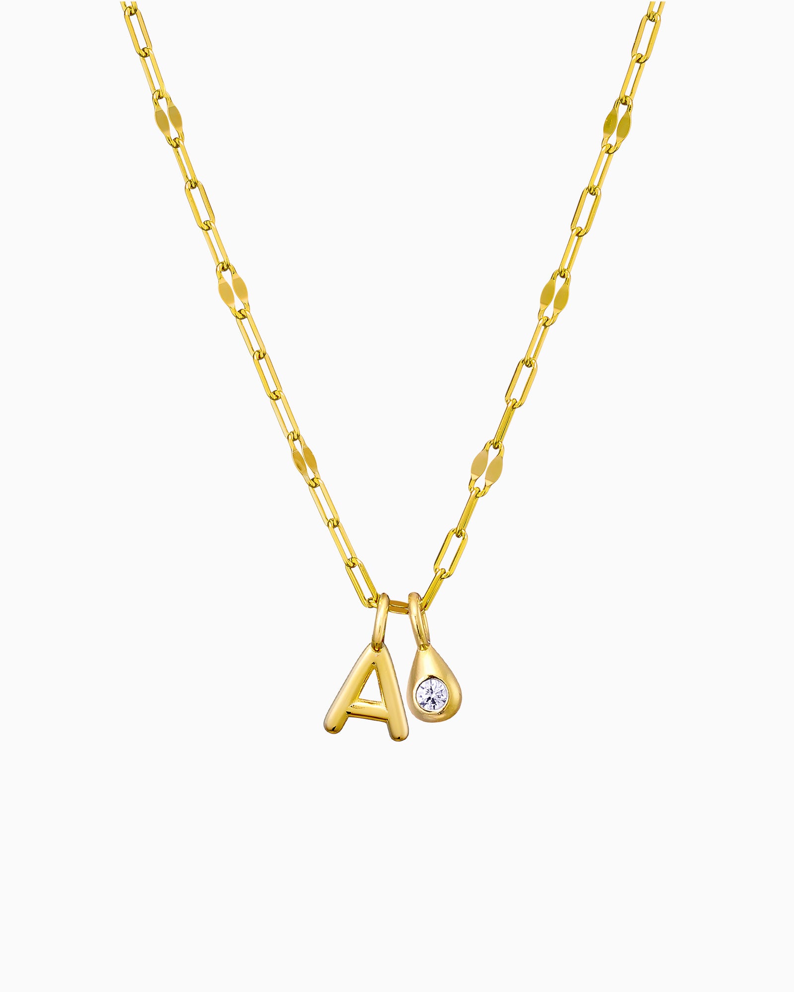 Imprint 14K Gold Vermeil A Initial Cubic Zirconia Necklace