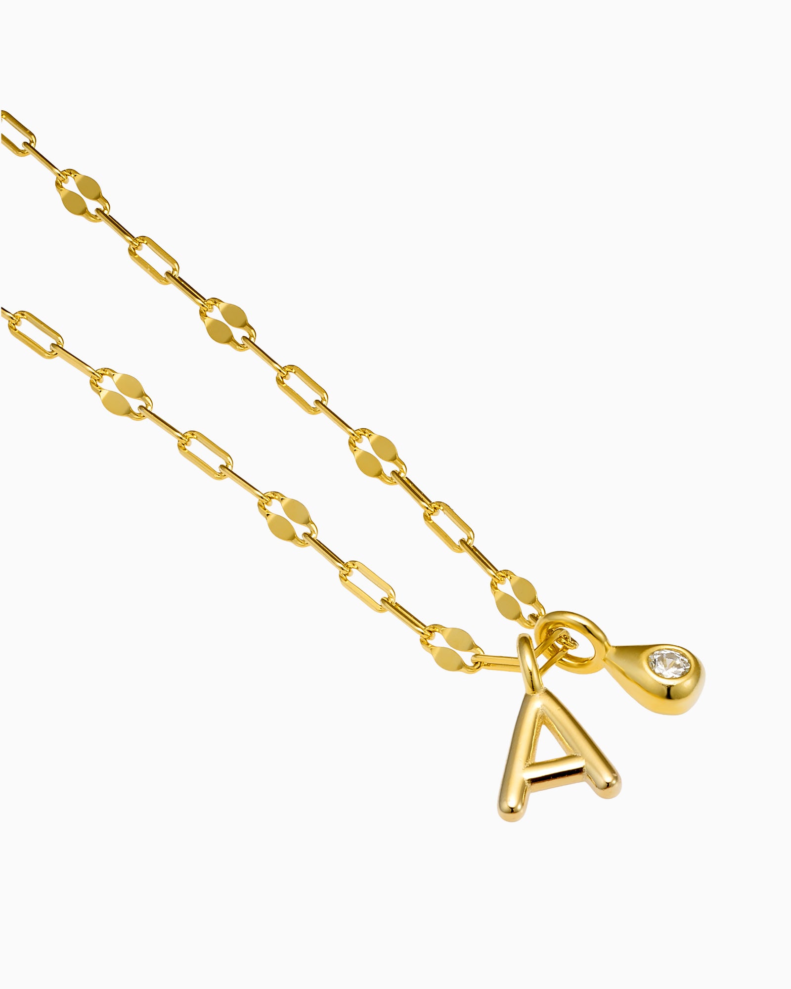Imprint 14K Gold Vermeil A Initial Cubic Zirconia Necklace
