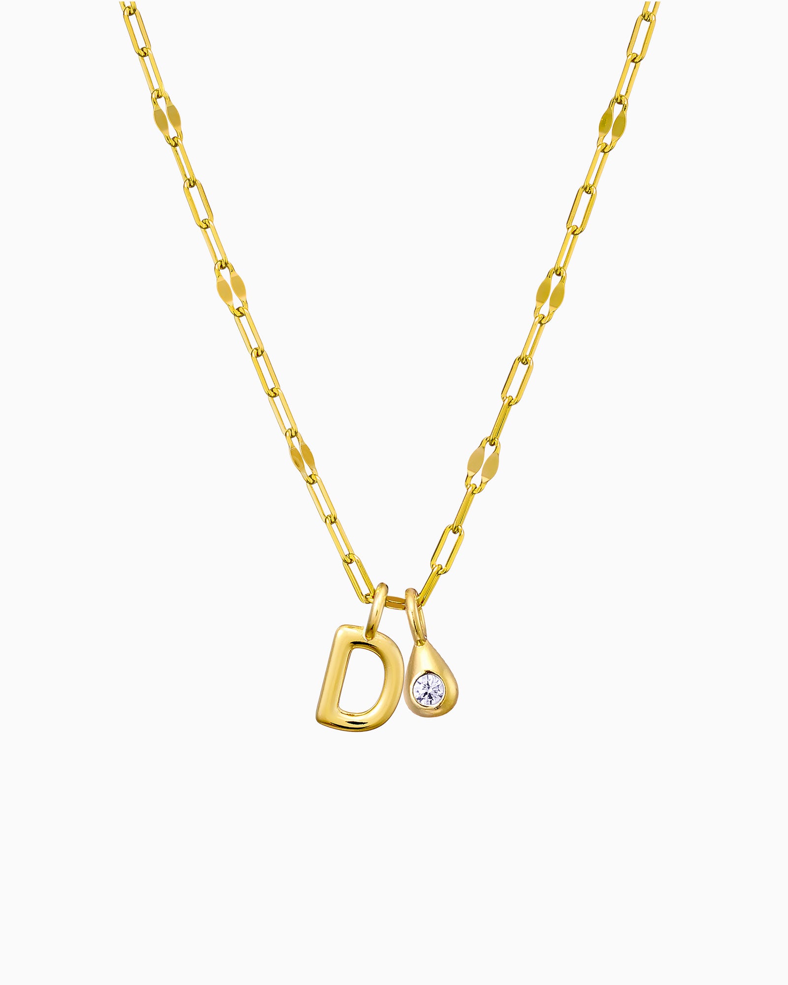 Imprint 14K Gold Vermeil D Initial Cubic Zirconia Necklace
