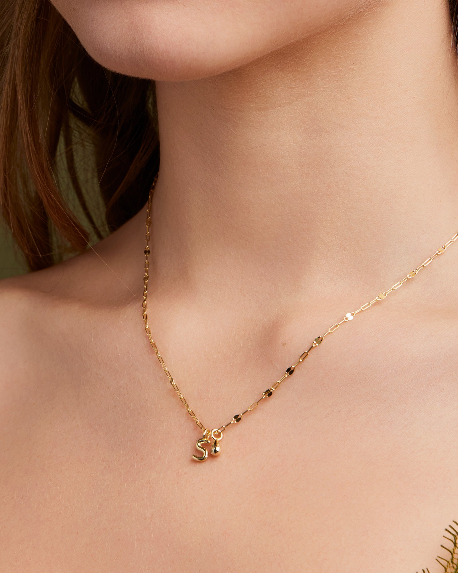 Imprint 14K Gold Vermeil S Initial Cubic Zirconia Necklace