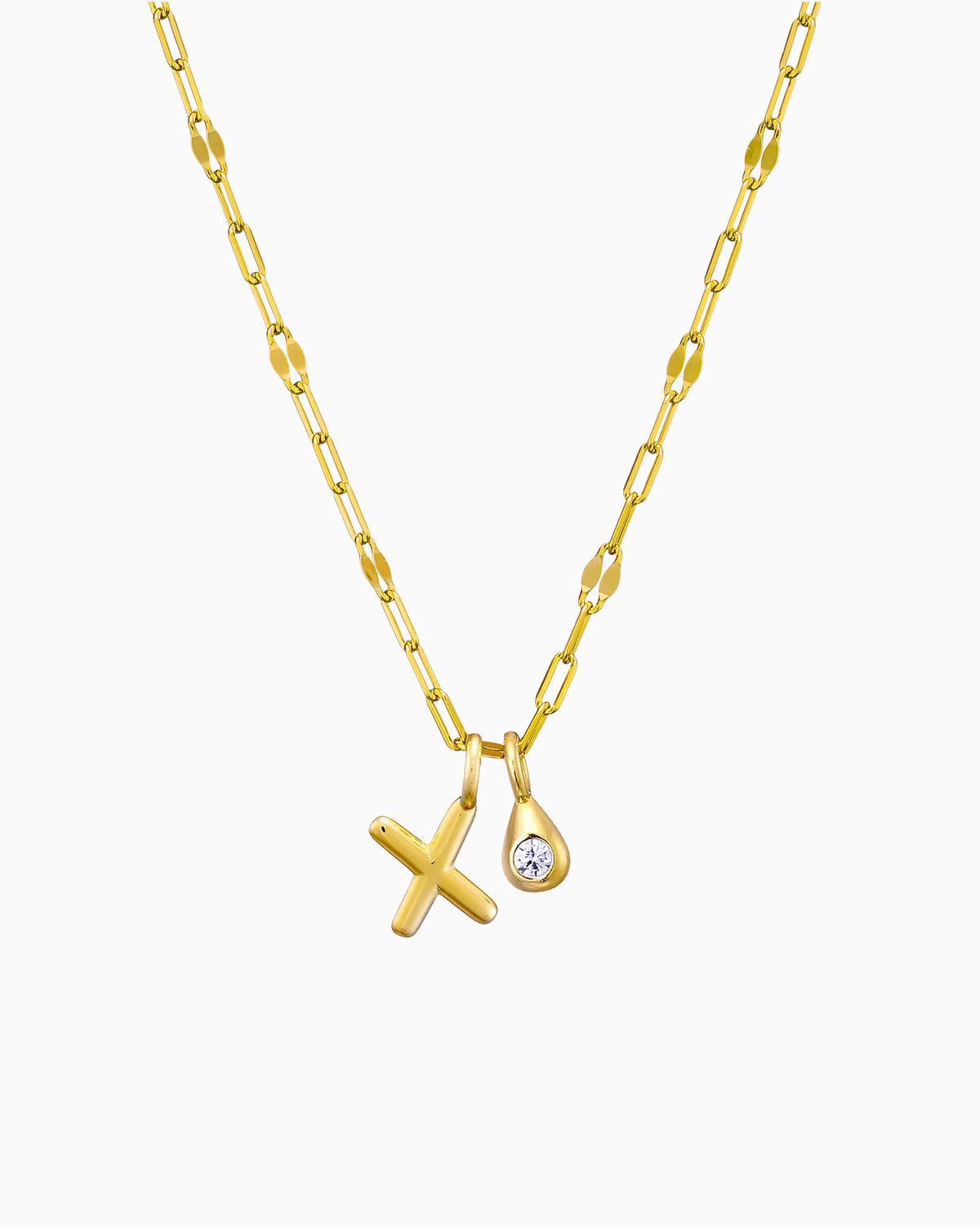 Imprint 14K Gold Vermeil X Initial Cubic Zirconia Necklace