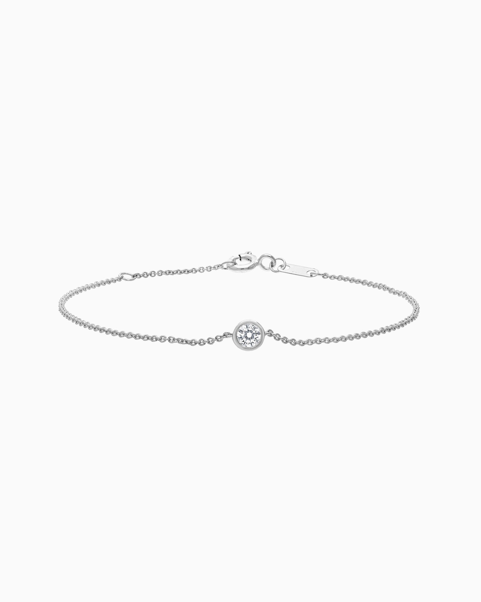 Radiance 9K White Gold Round Lab Grown Diamond Bracelet