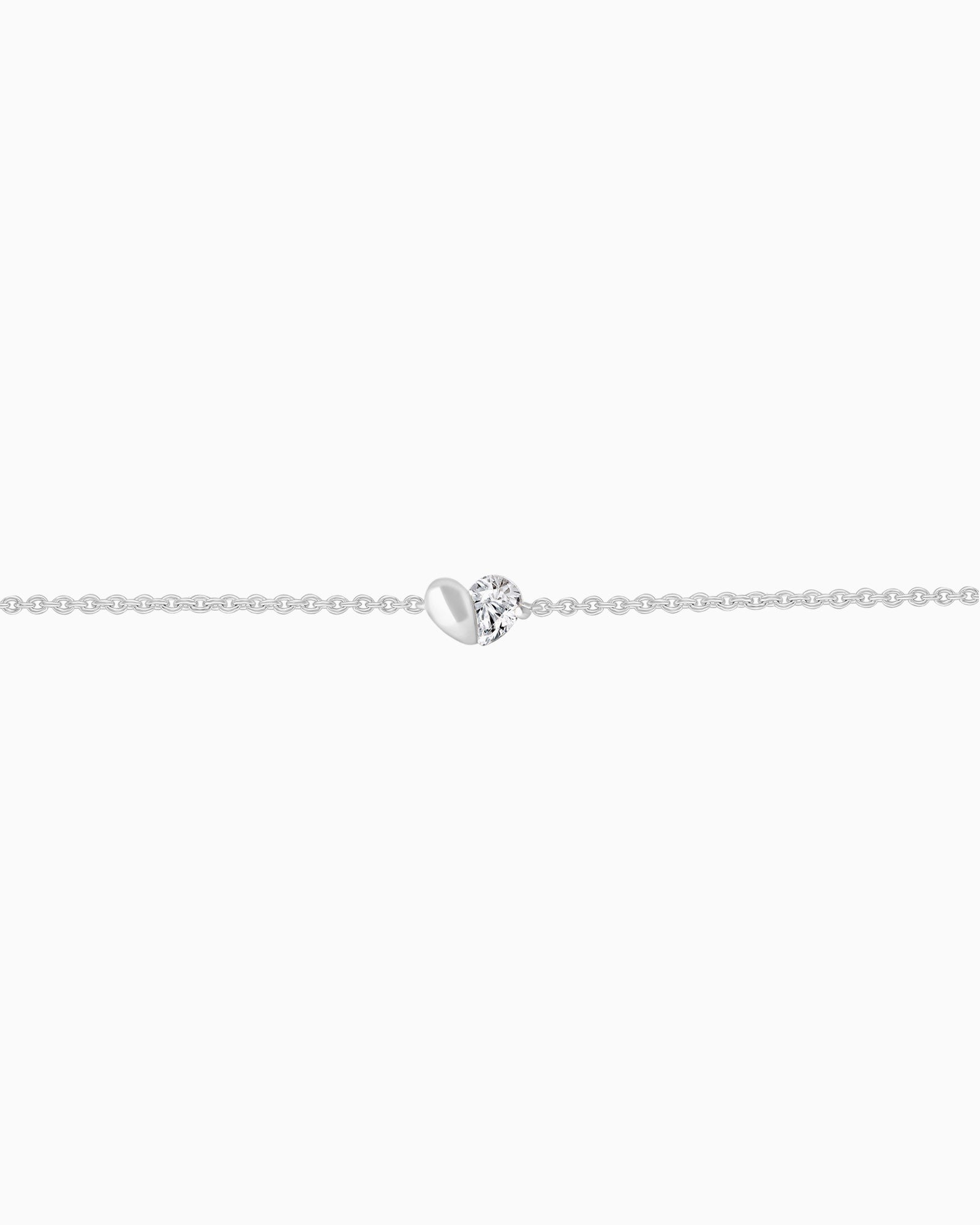 Eternal 9K White Gold 0.15ct Pear Heart Lab Grown Diamond Bracelet