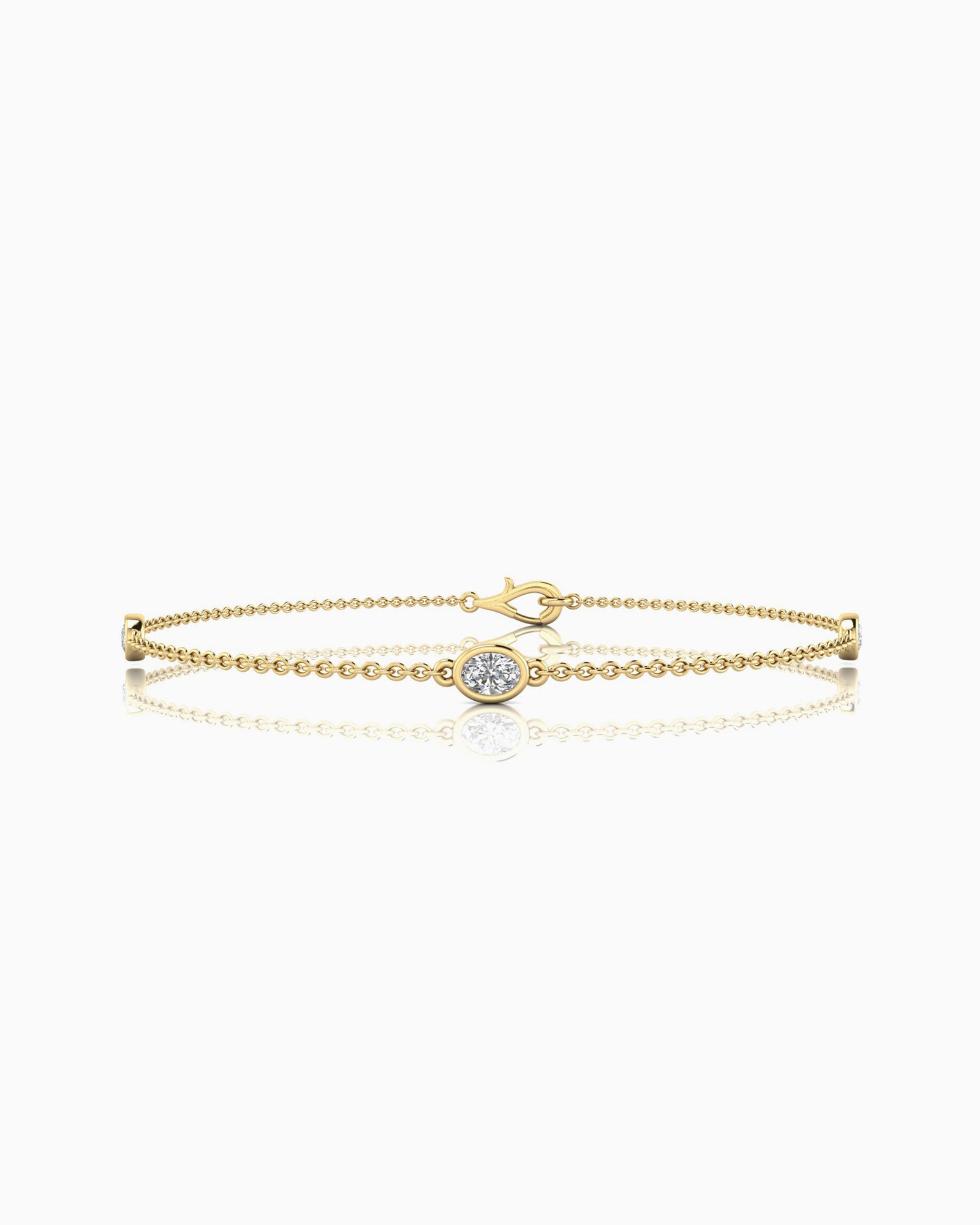 Radiance 9K Gold 0.25ct Lab Grown Diamond Station Bracelet