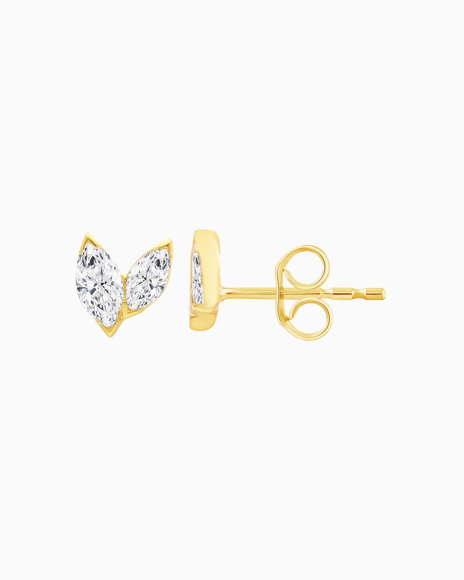 Radiance 9K Gold Heart Lab Grown Diamond Studs
