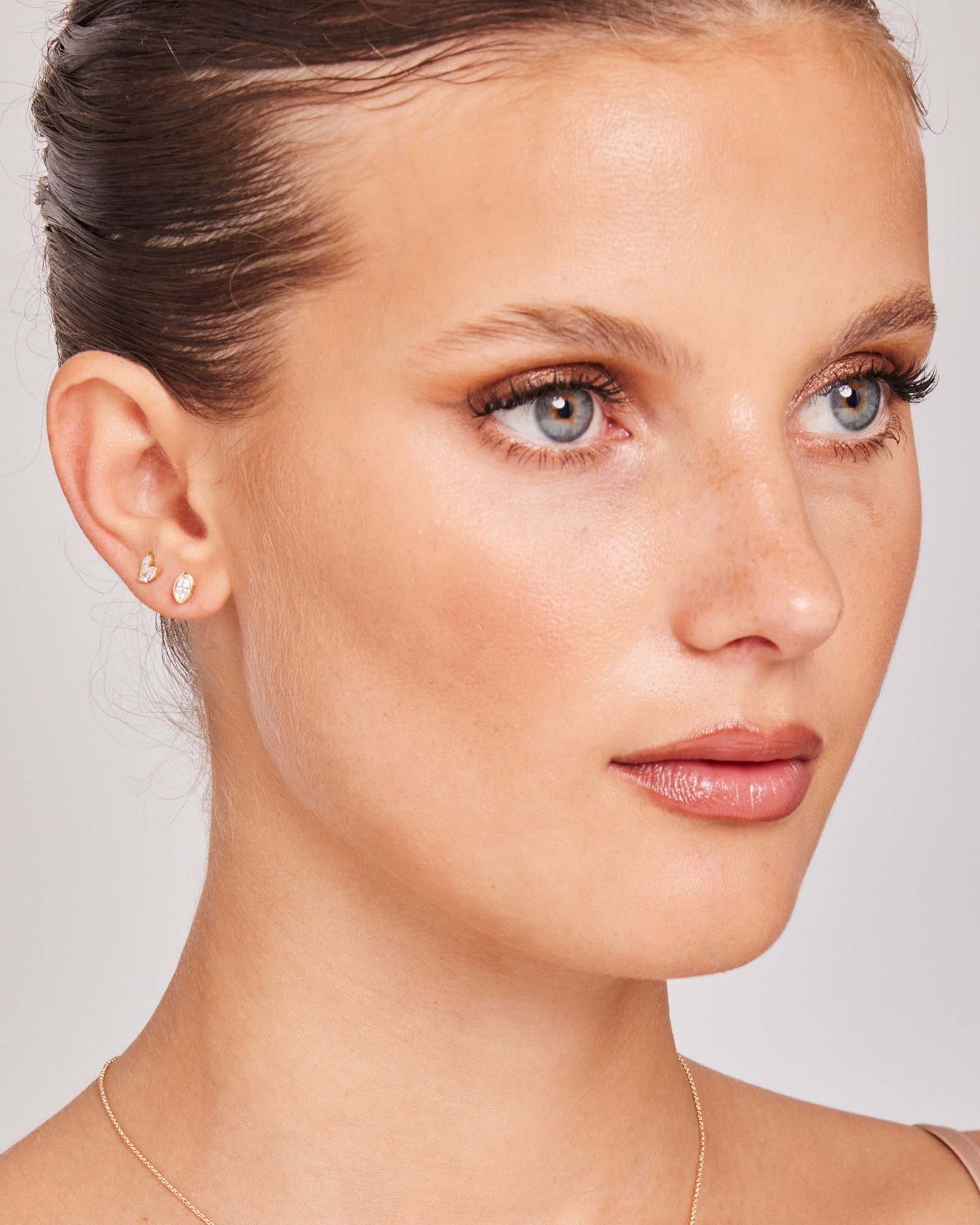 Radiance 9K Gold Heart Lab Grown Diamond Studs