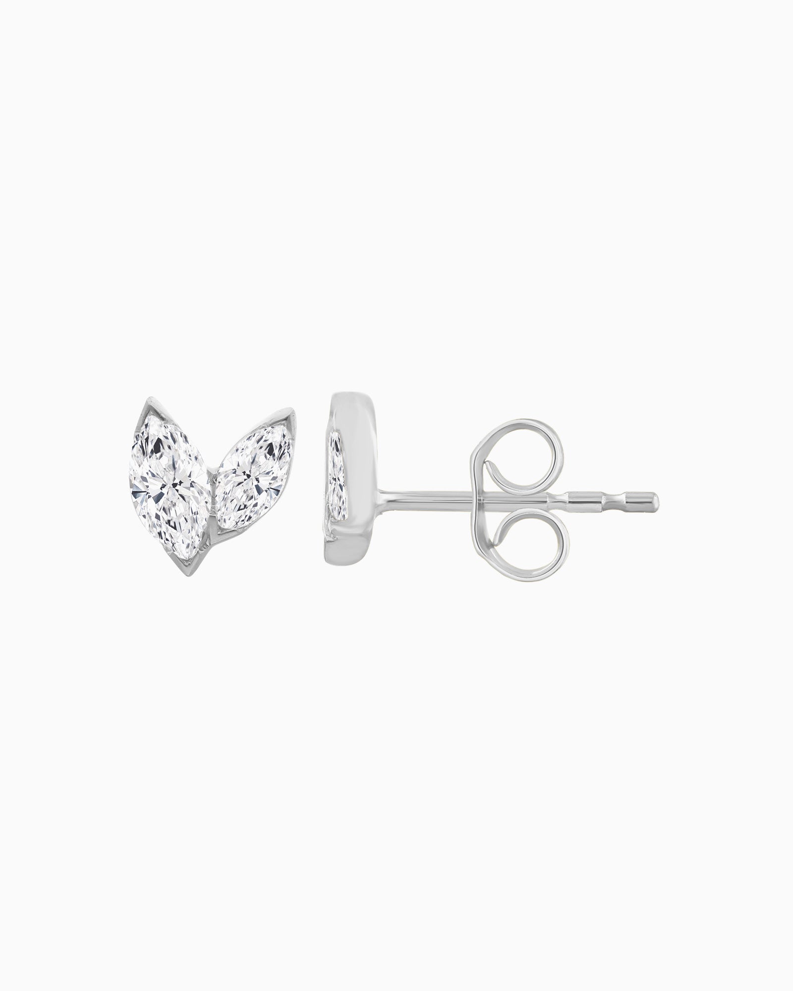 Radiance 9K White Gold Heart Lab Grown Diamond Studs