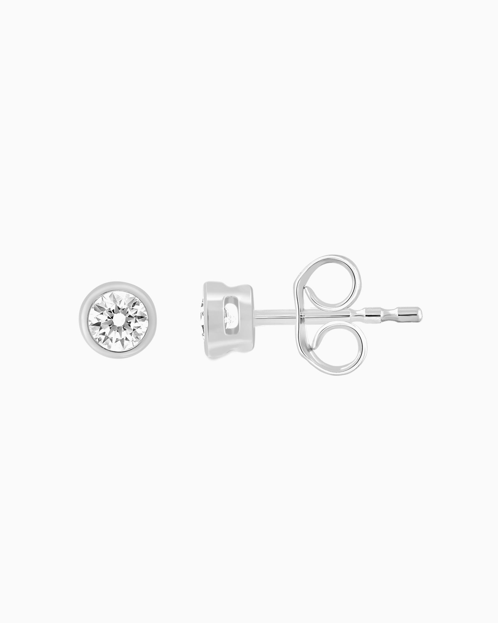 Radiance 9K White Gold Round Lab Grown Diamond Studs