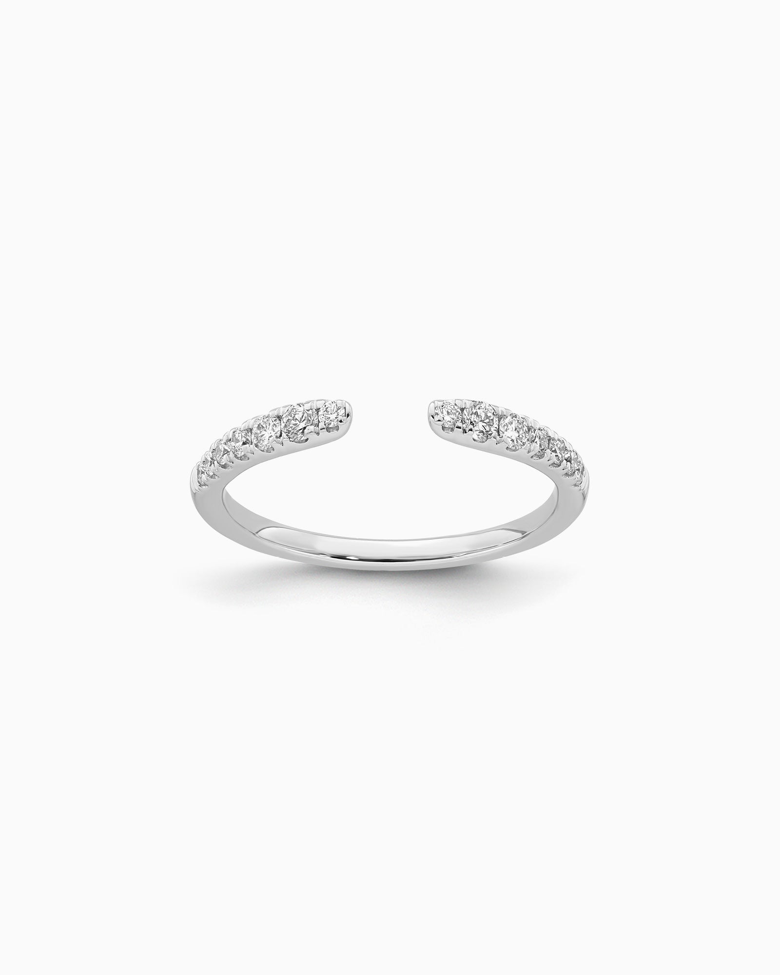 Signature 9K White Gold 0.24ct Lab Grown Diamond Open Ring