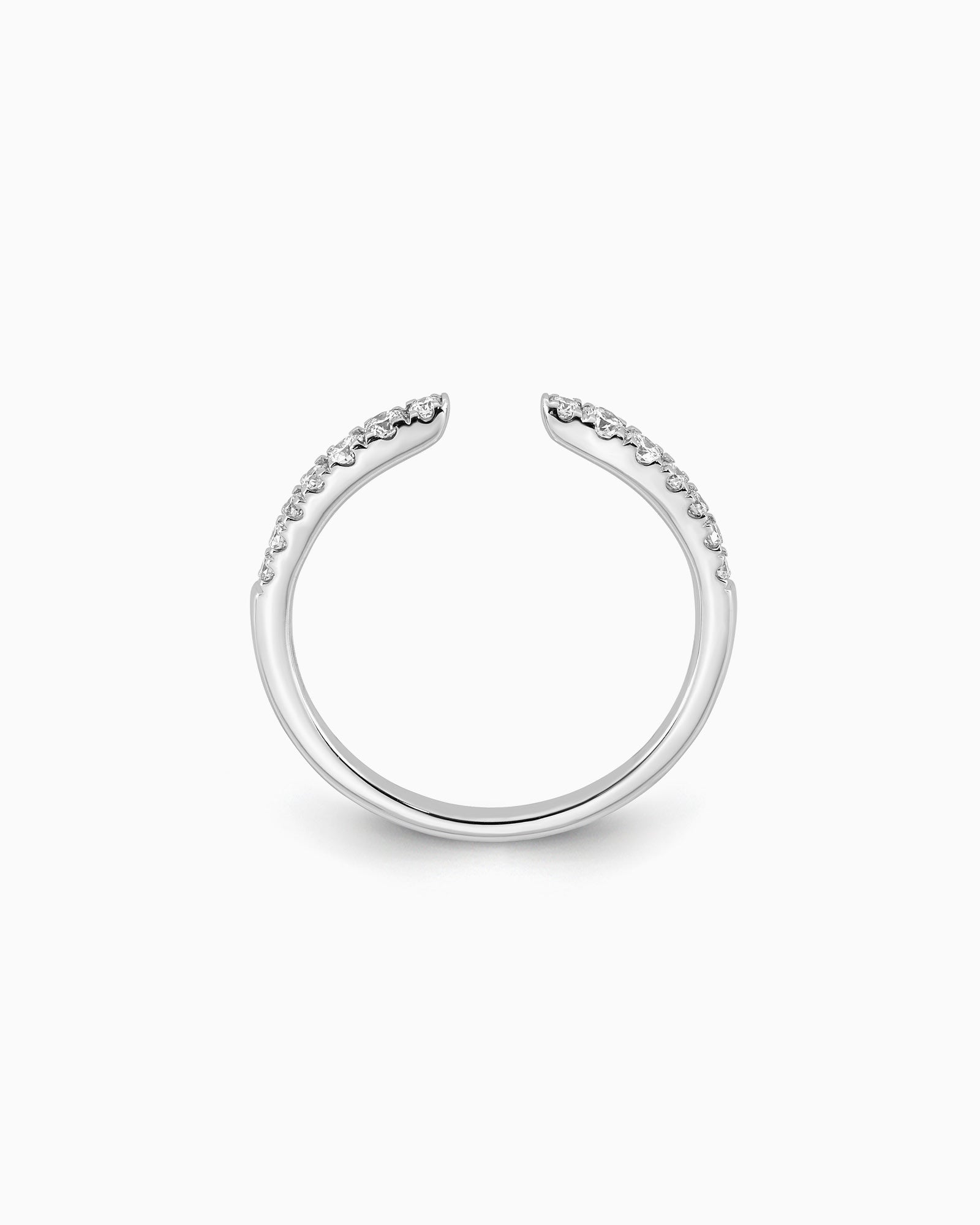 Signature 9K White Gold 0.24ct Lab Grown Diamond Open Ring