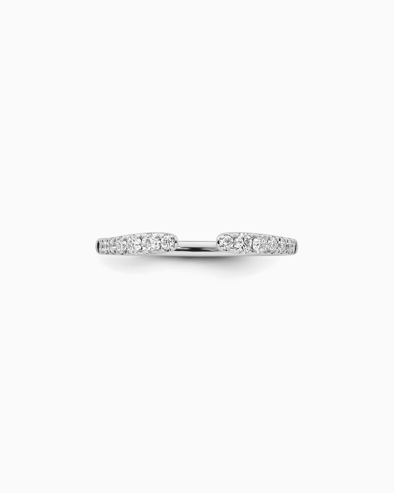 Signature 9K White Gold 0.24ct Lab Grown Diamond Open Ring