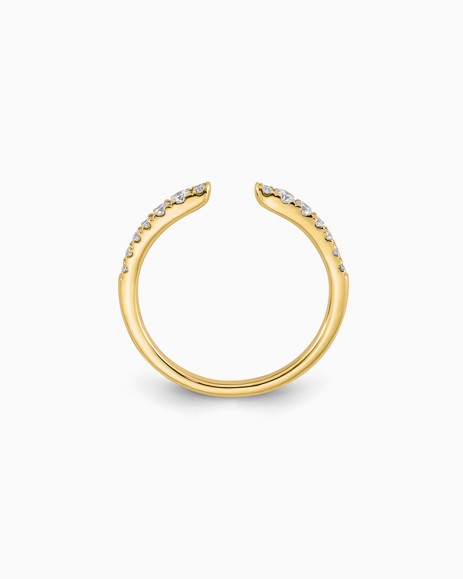 Signature 9K Gold 0.24ct Lab Grown Diamond Open Ring