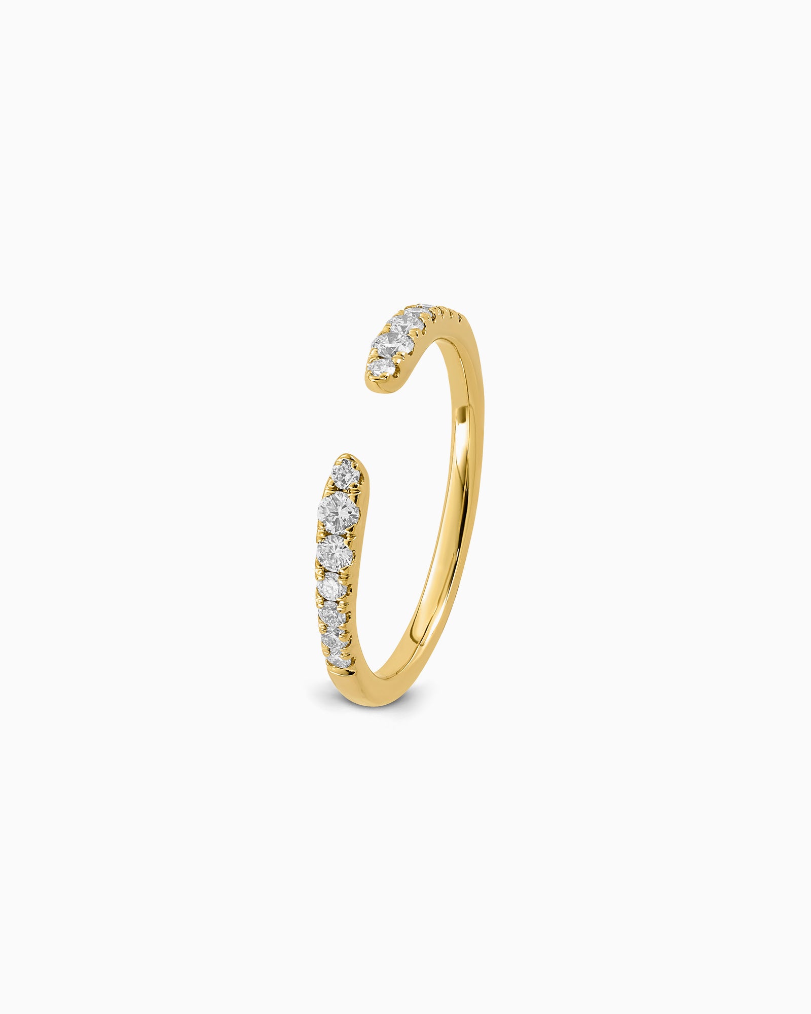 Signature 9K Gold 0.24ct Lab Grown Diamond Open Ring