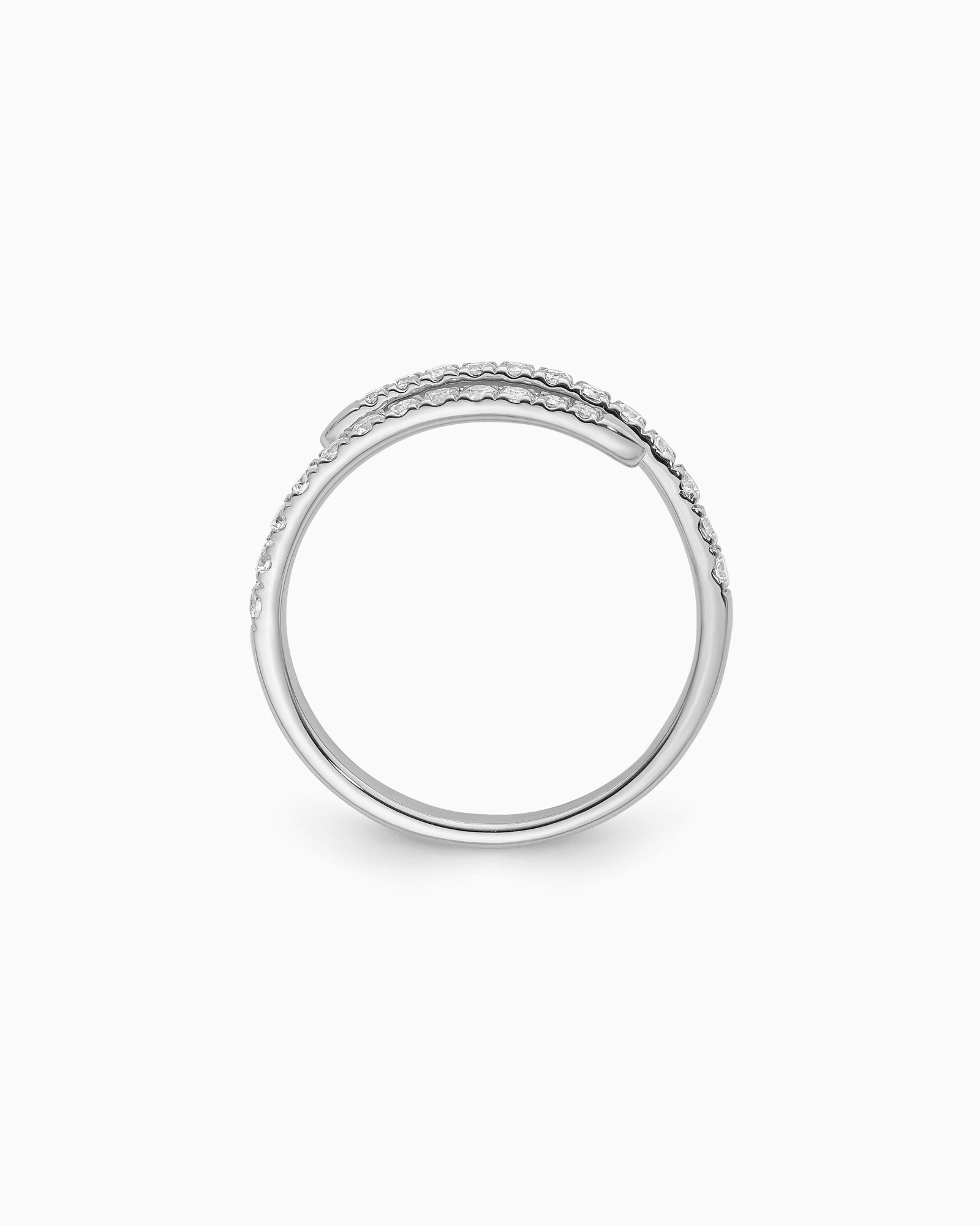 Signature 9K White Gold 0.40ct Lab Grown Diamond Spiral Ring