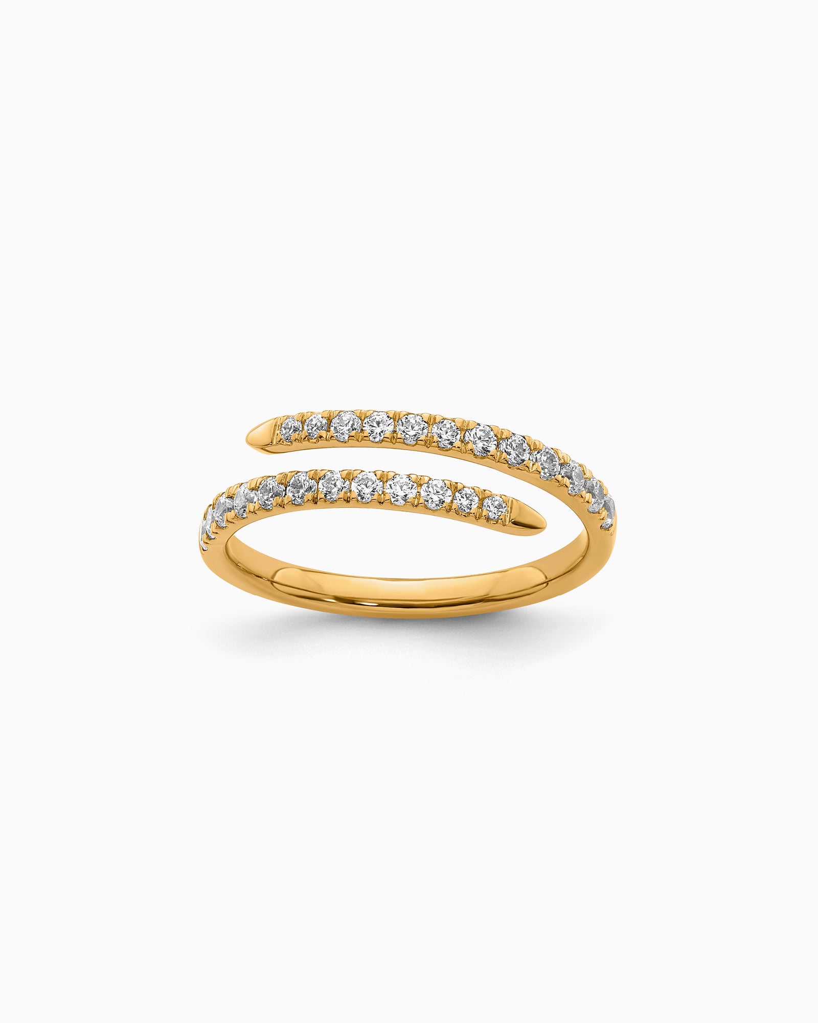 Signature 9K Gold 0.40ct Lab Grown Diamond Spiral Ring