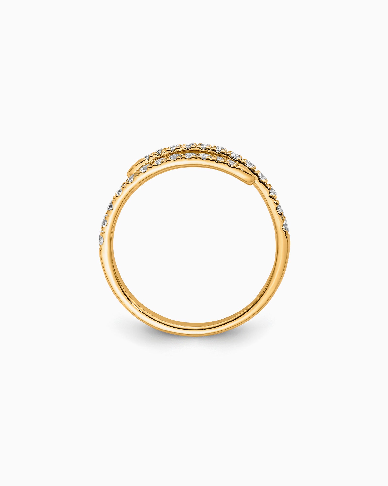 Signature 9K Gold 0.40ct Lab Grown Diamond Spiral Ring