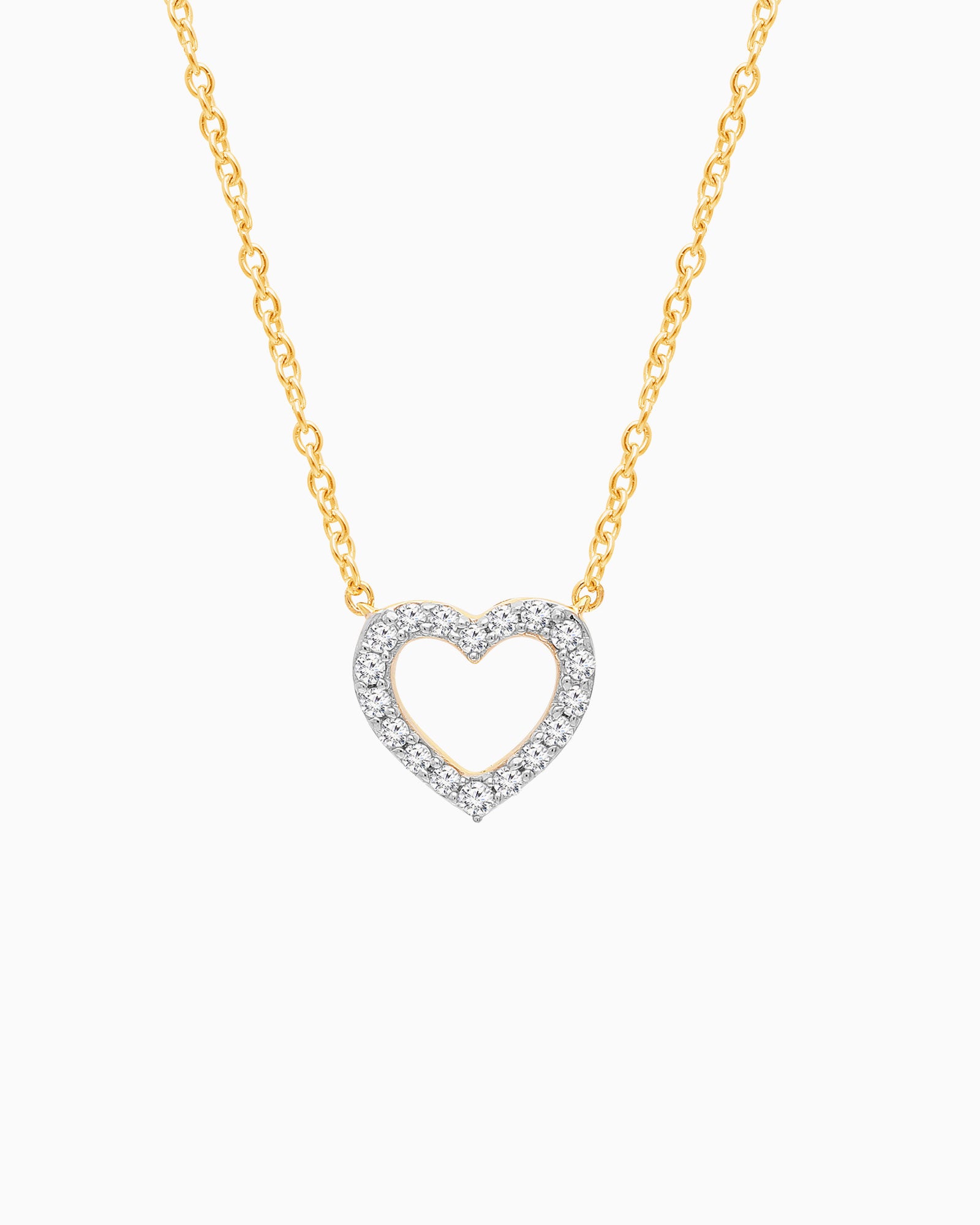 Signature 9K Gold Lab Grown Diamond Heart Necklace