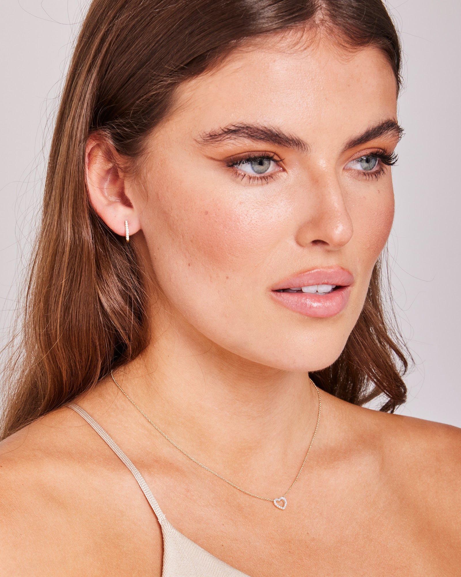 Signature 9K Gold Lab Grown Diamond Heart Necklace