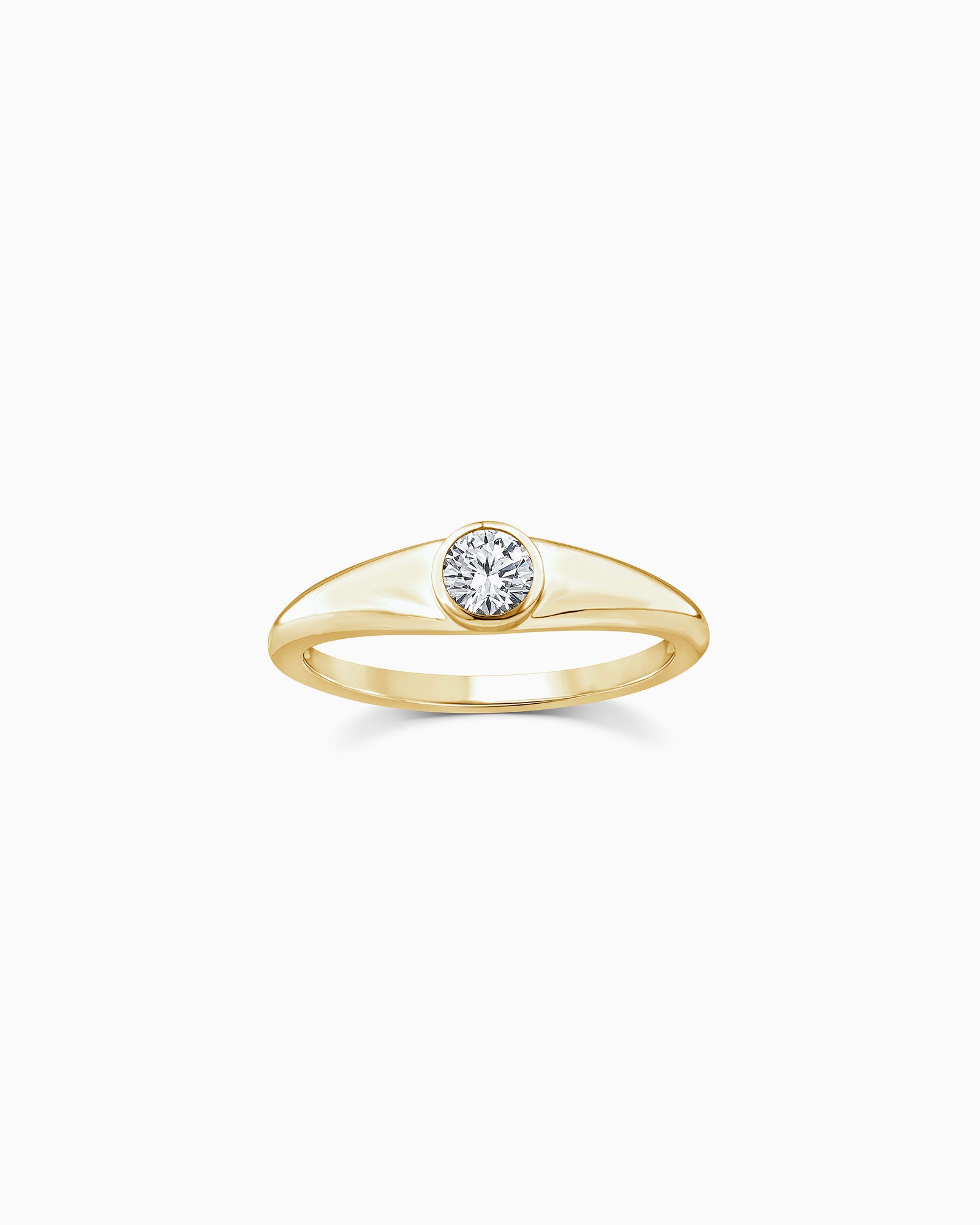 Flow 9K Gold 0.25ct Round Lab Grown Diamond Ring