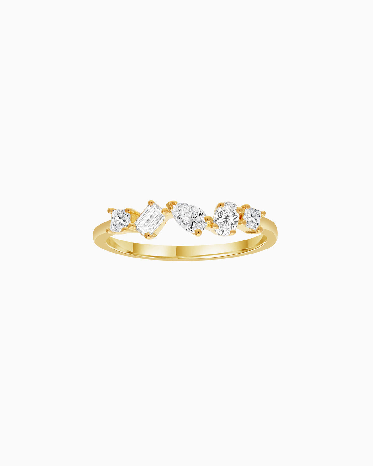 Radiance 9K Gold 0.45ct Multi Shape Lab Diamond Ring