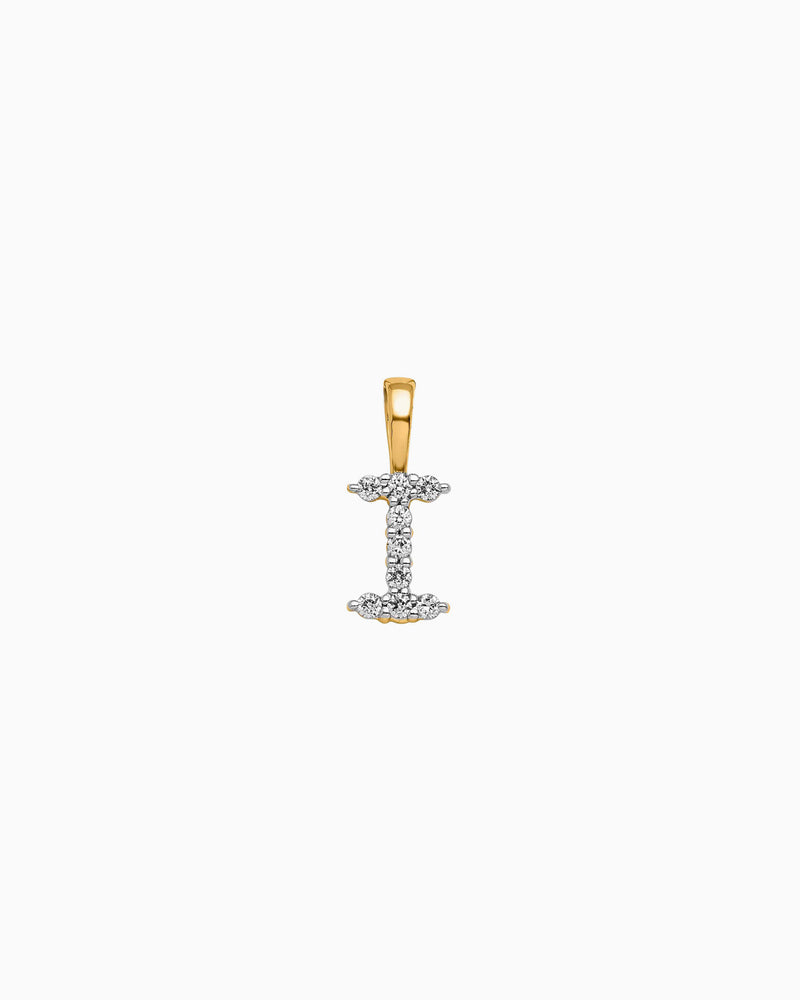Imprint 9K Yellow Gold Lab Grown Diamond Initial Pendant, alternate view 10 — Zoe Olivia