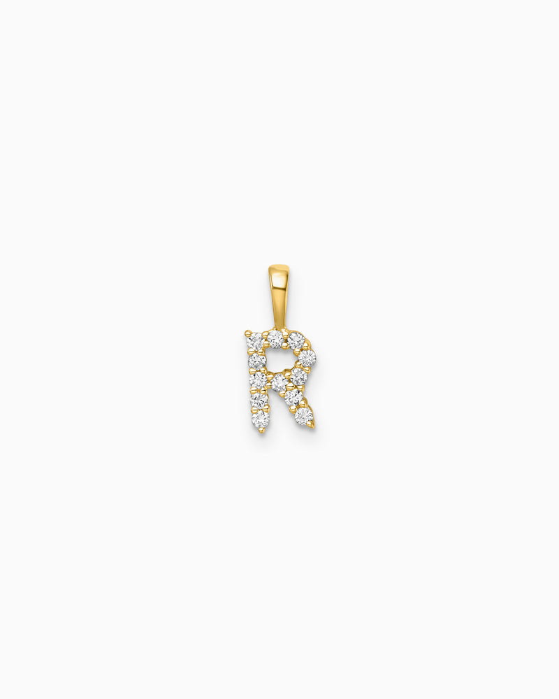 Imprint 9K Yellow Gold Lab Grown Diamond Initial Pendant, styled flat lay 19 — Zoe Olivia