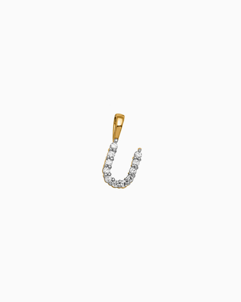 Imprint 9K Yellow Gold Lab Grown Diamond Initial Pendant, macro detail 22 — Zoe Olivia