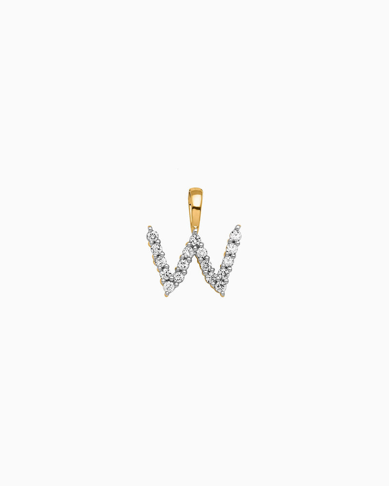 Imprint 9K Yellow Gold Lab Grown Diamond Initial Pendant, alternate view 24 — Zoe Olivia