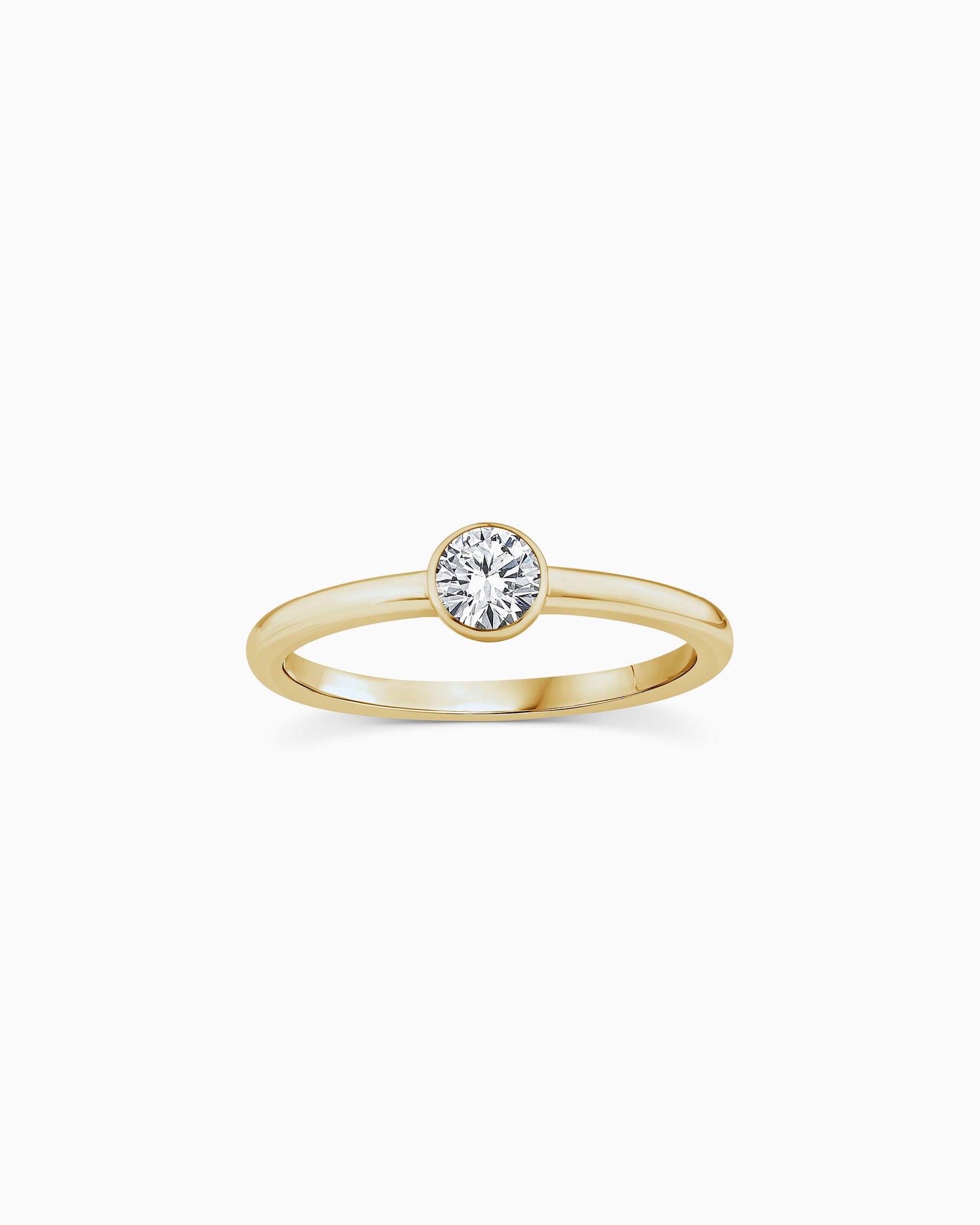 Radiance 9K Gold 0.25ct Lab Grown Diamond Bezel Ring