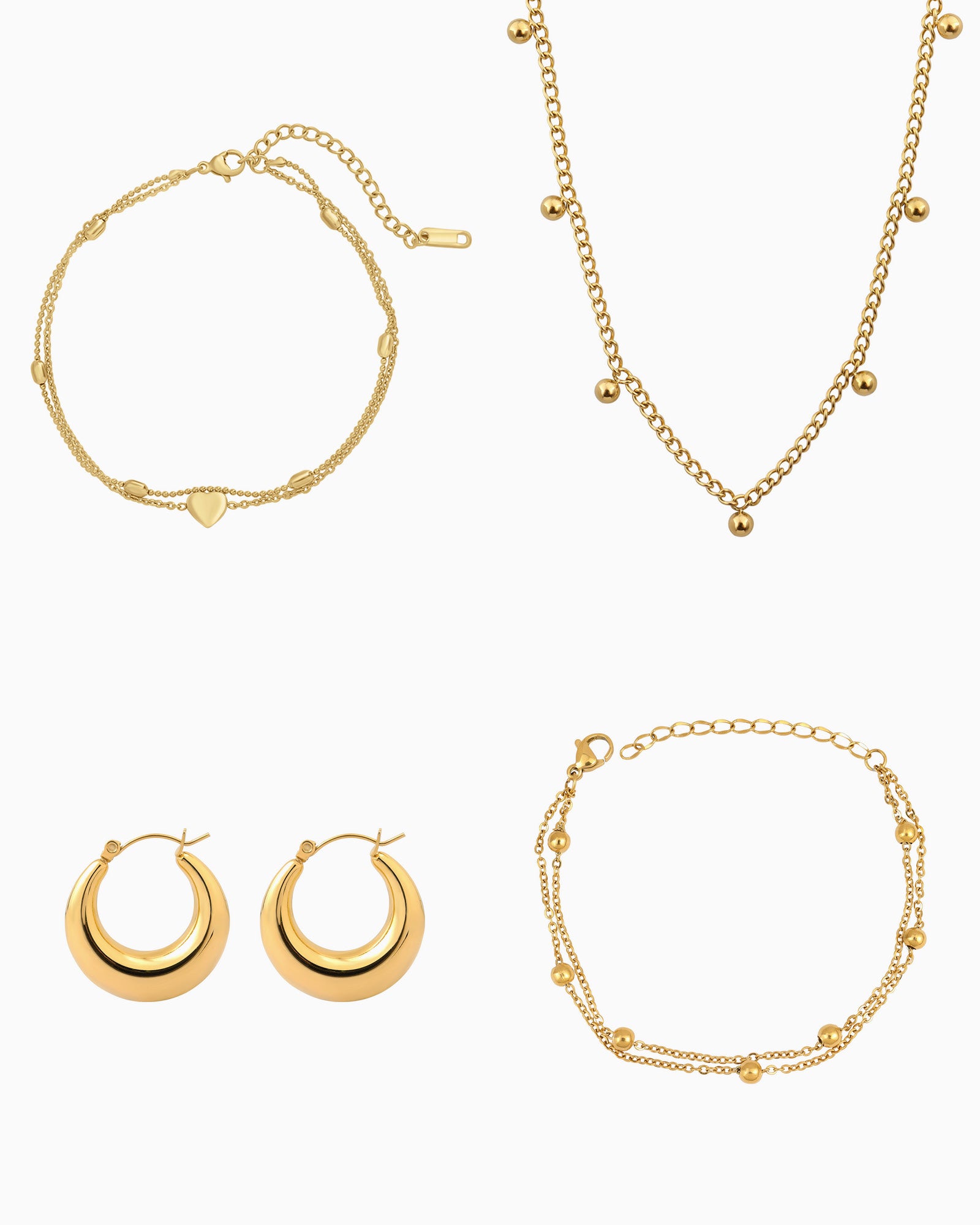Essential Gold Waterproof Jewellery Set