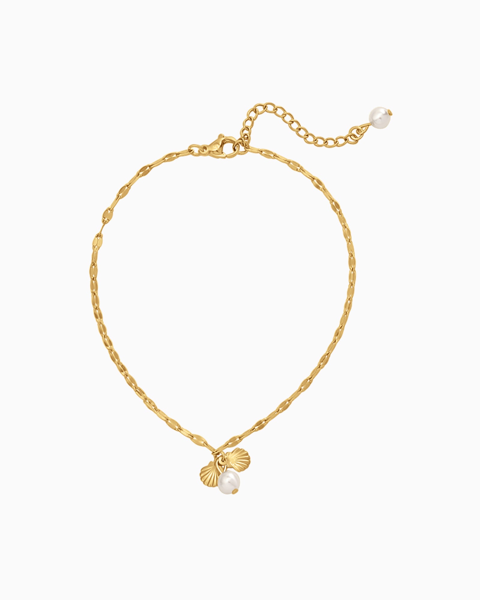 Drift Shell & Pearl Link Anklet